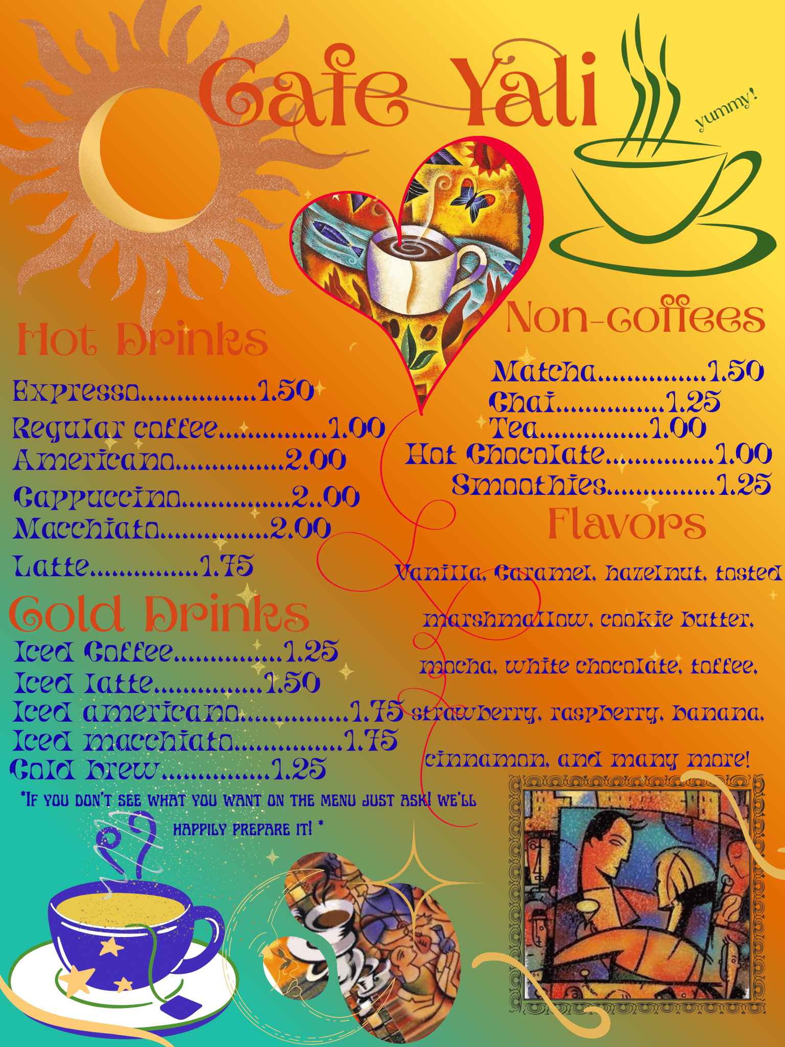 Menu - image 1 - student project