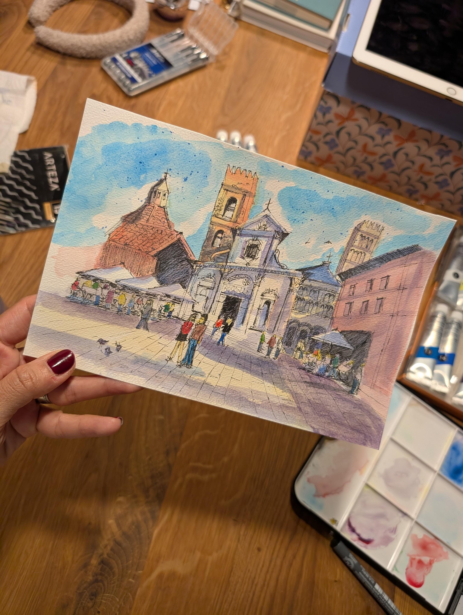 Learning to sketch in five steps. Italy sketches are always so fun! - image 2 - student project
