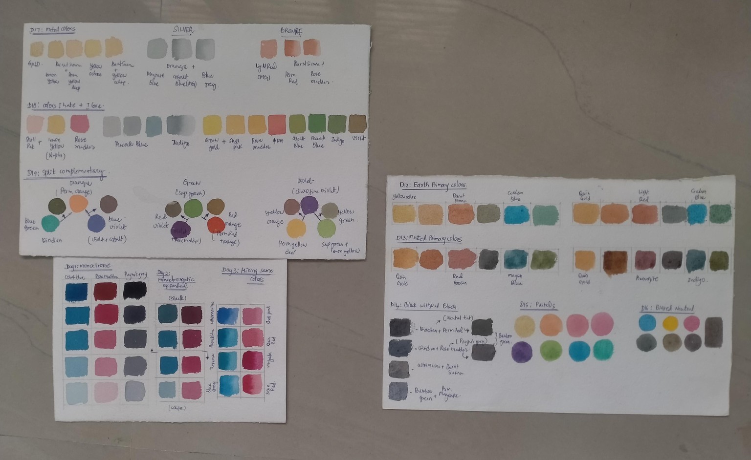 30 day watercolor mixing - image 2 - student project