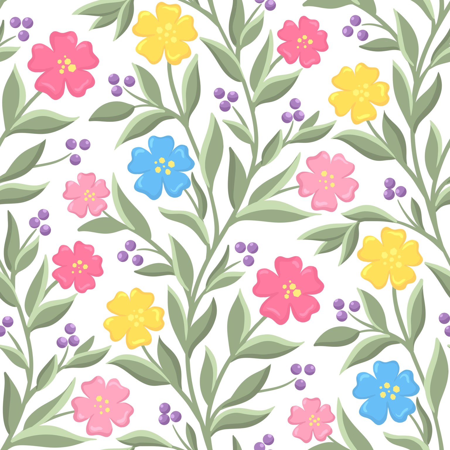 Seamless Floral Pattern - image 1 - student project