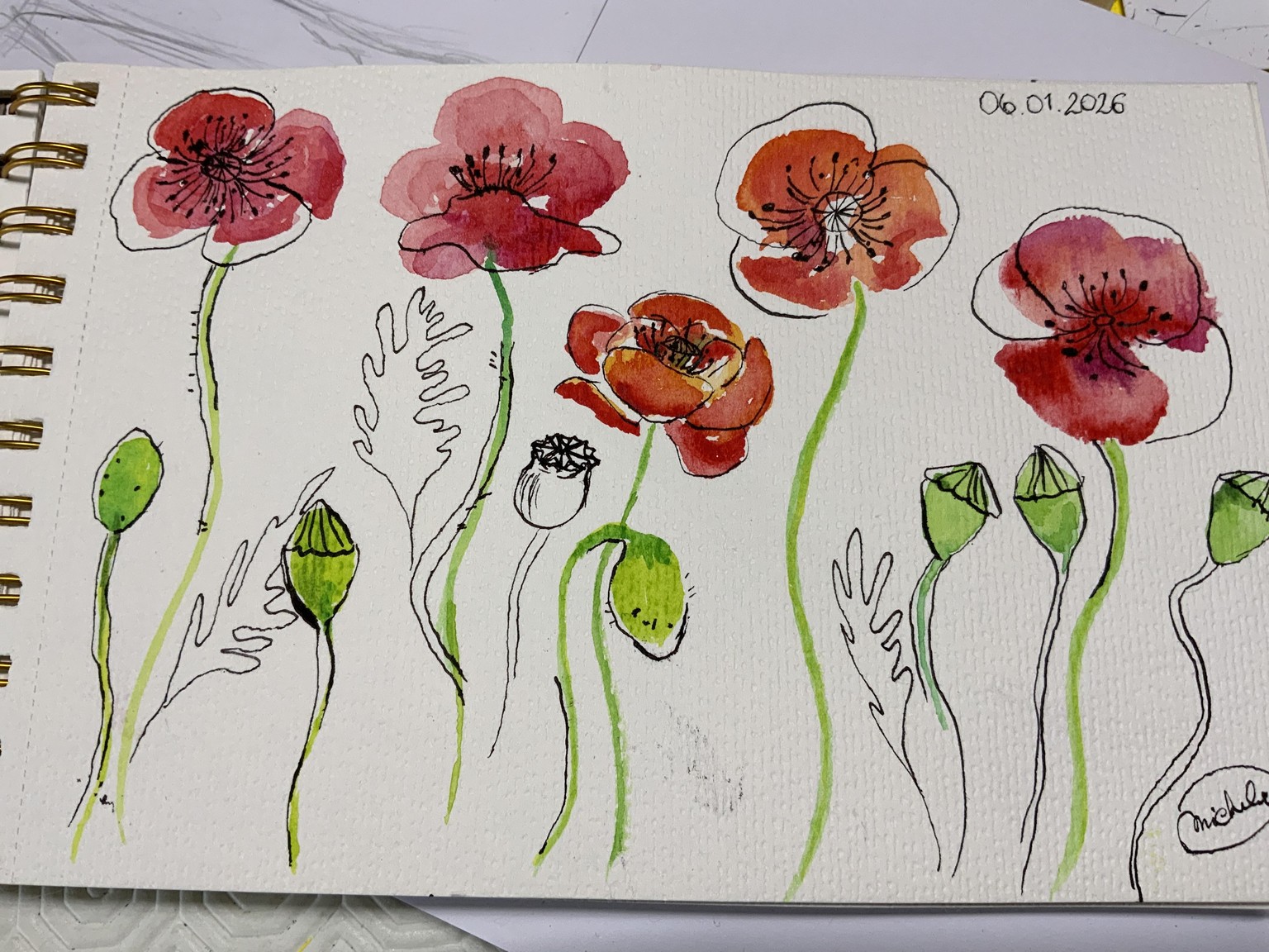 Sketchbook Practice: Create freely with Ink and Watercolor - image 1 - student project