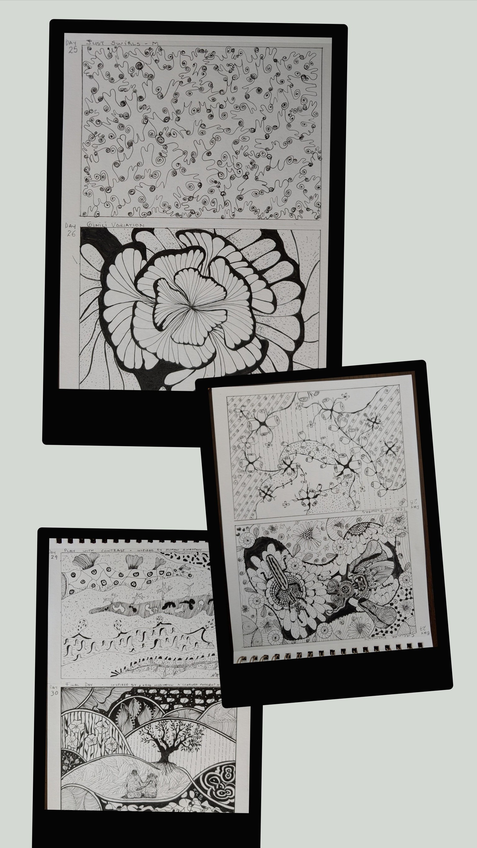 Day 1 to 30 - ZenDoodle & Zentangle - image 4 - student project