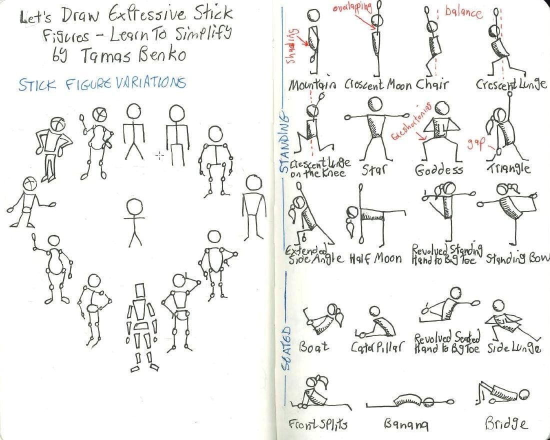 Expressive Stick Figure Exercises - image 1 - student project