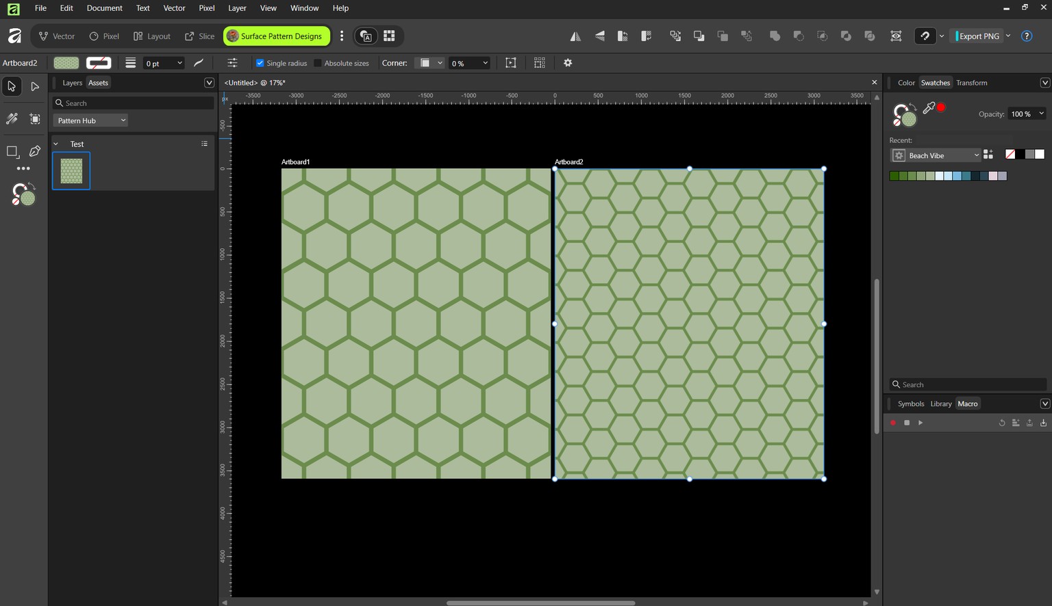 Hexagon Pattern in Affinity - image 1 - student project