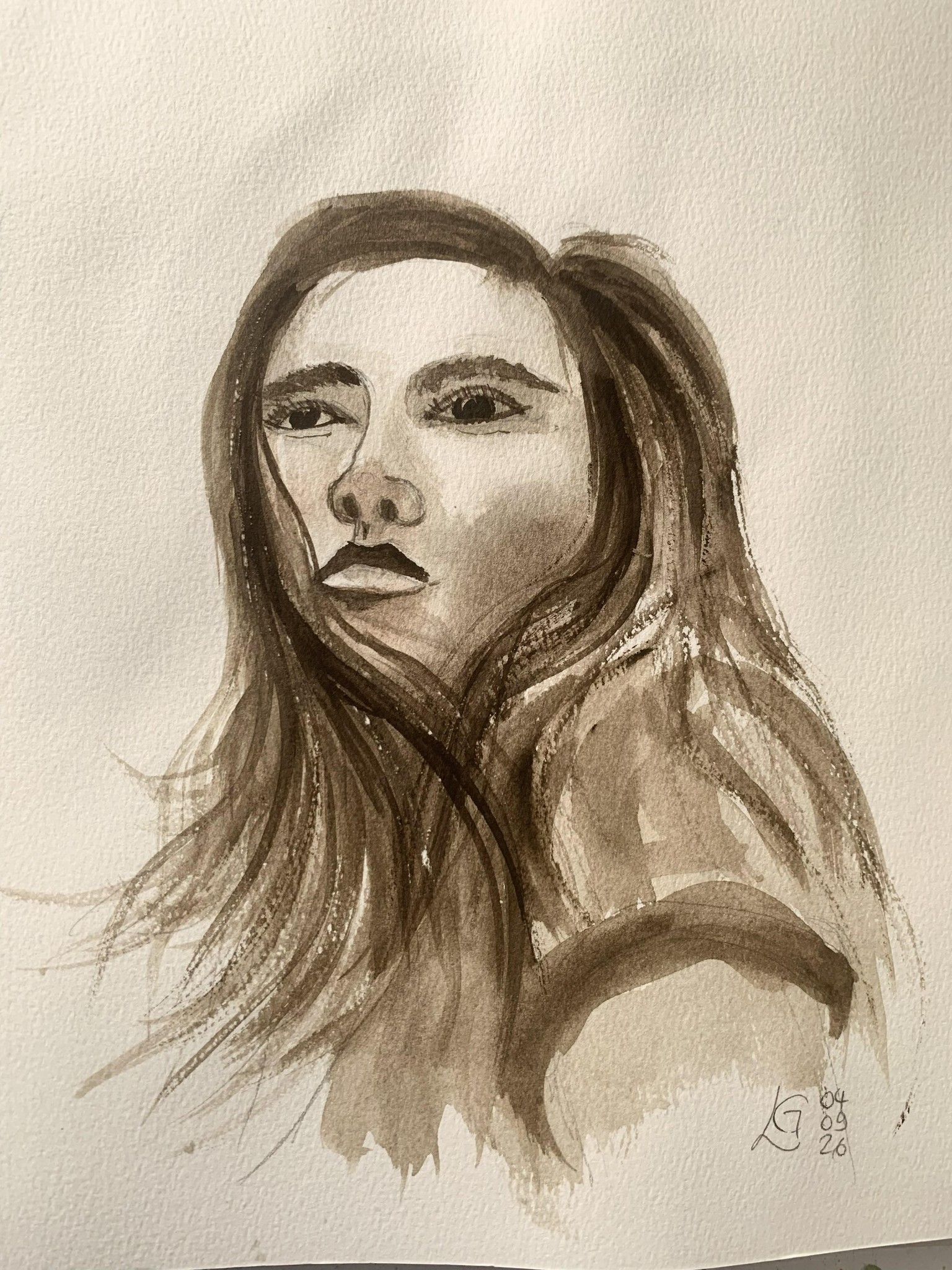 Monochrome Watercolour Portraits - image 8 - student project