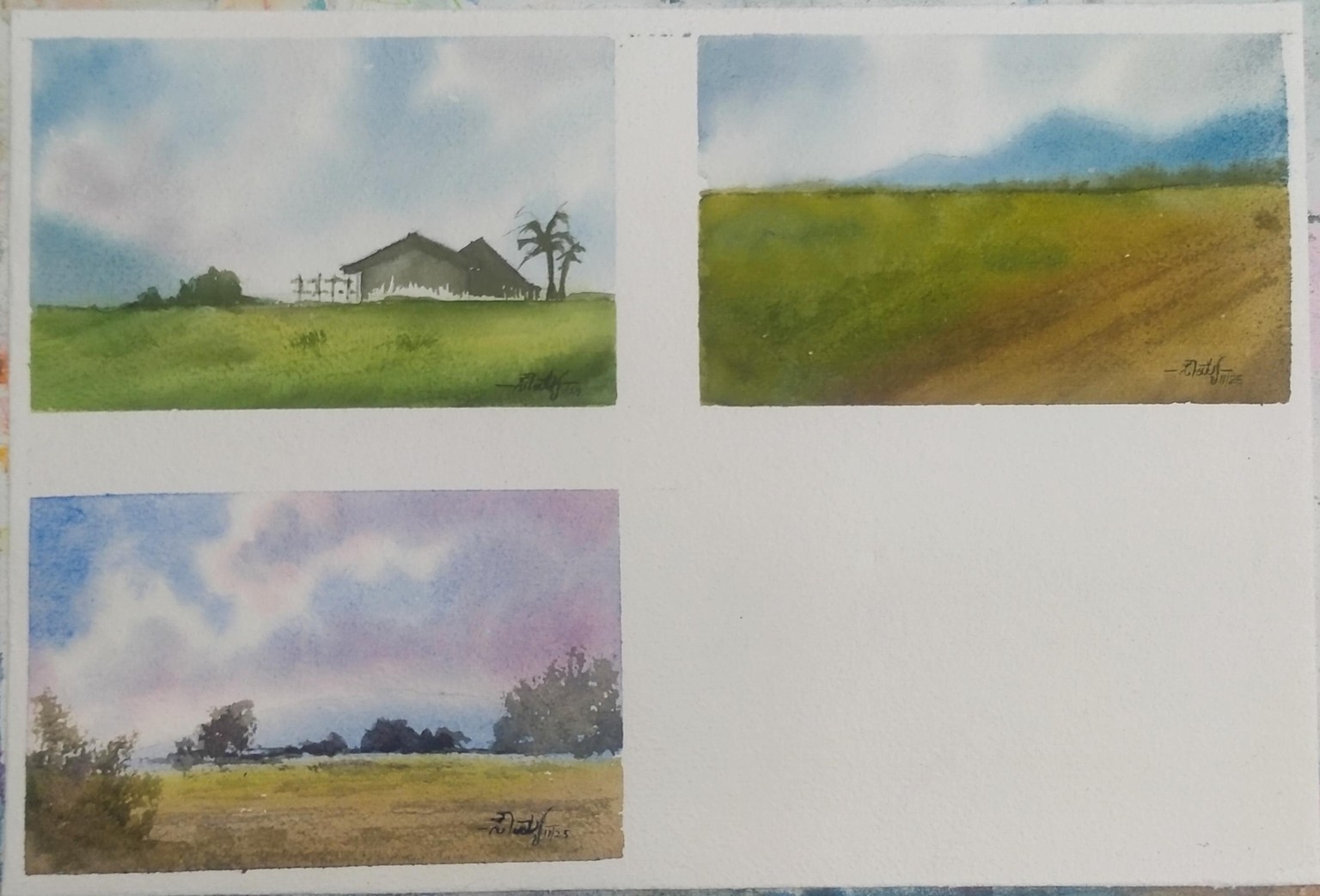 limited color pallete chart and mini landscape studies - image 4 - student project