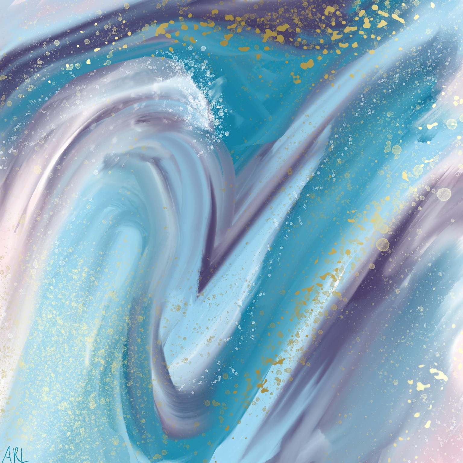 Glitter and gold infused abstract - image 1 - student project