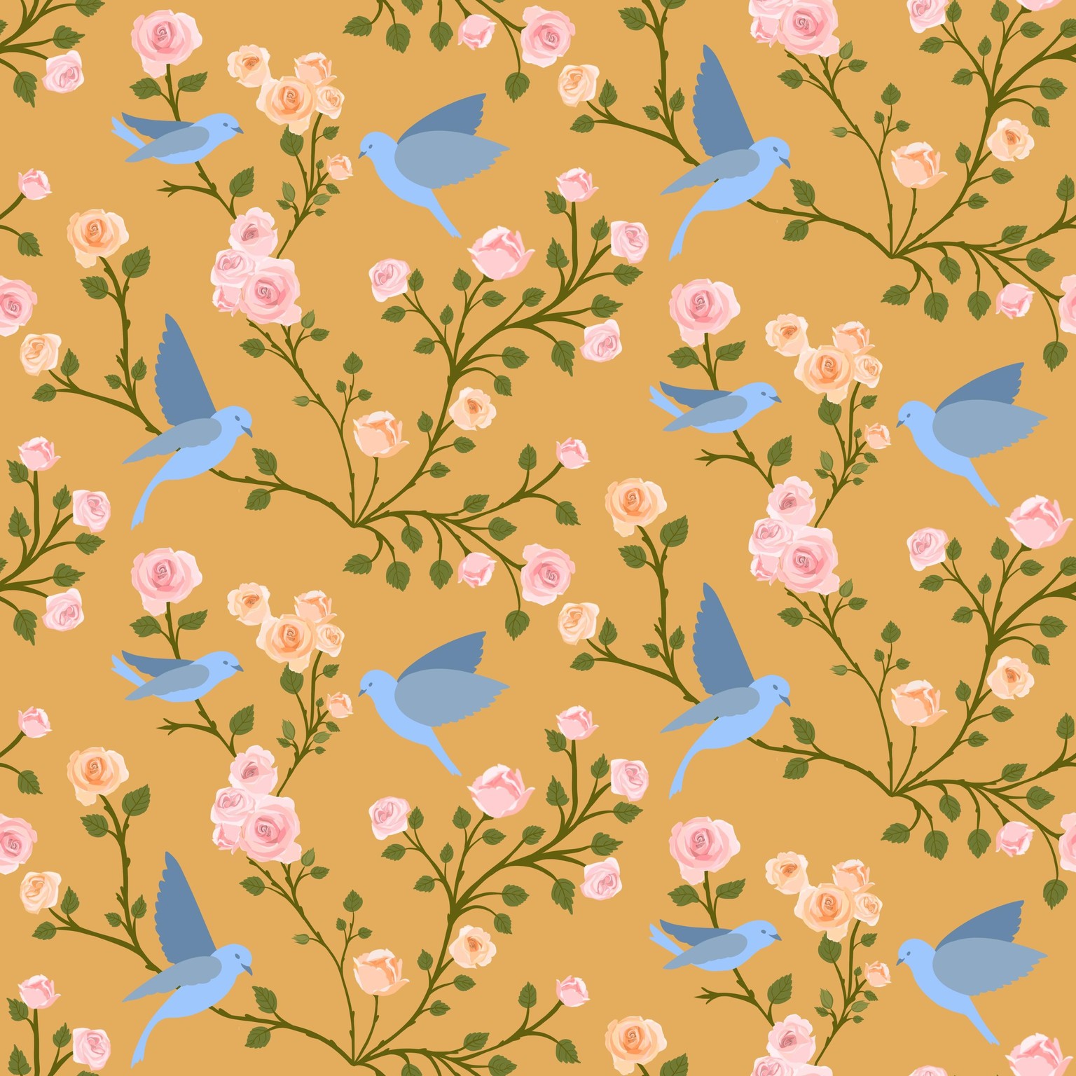 Birds and Roses - image 1 - student project
