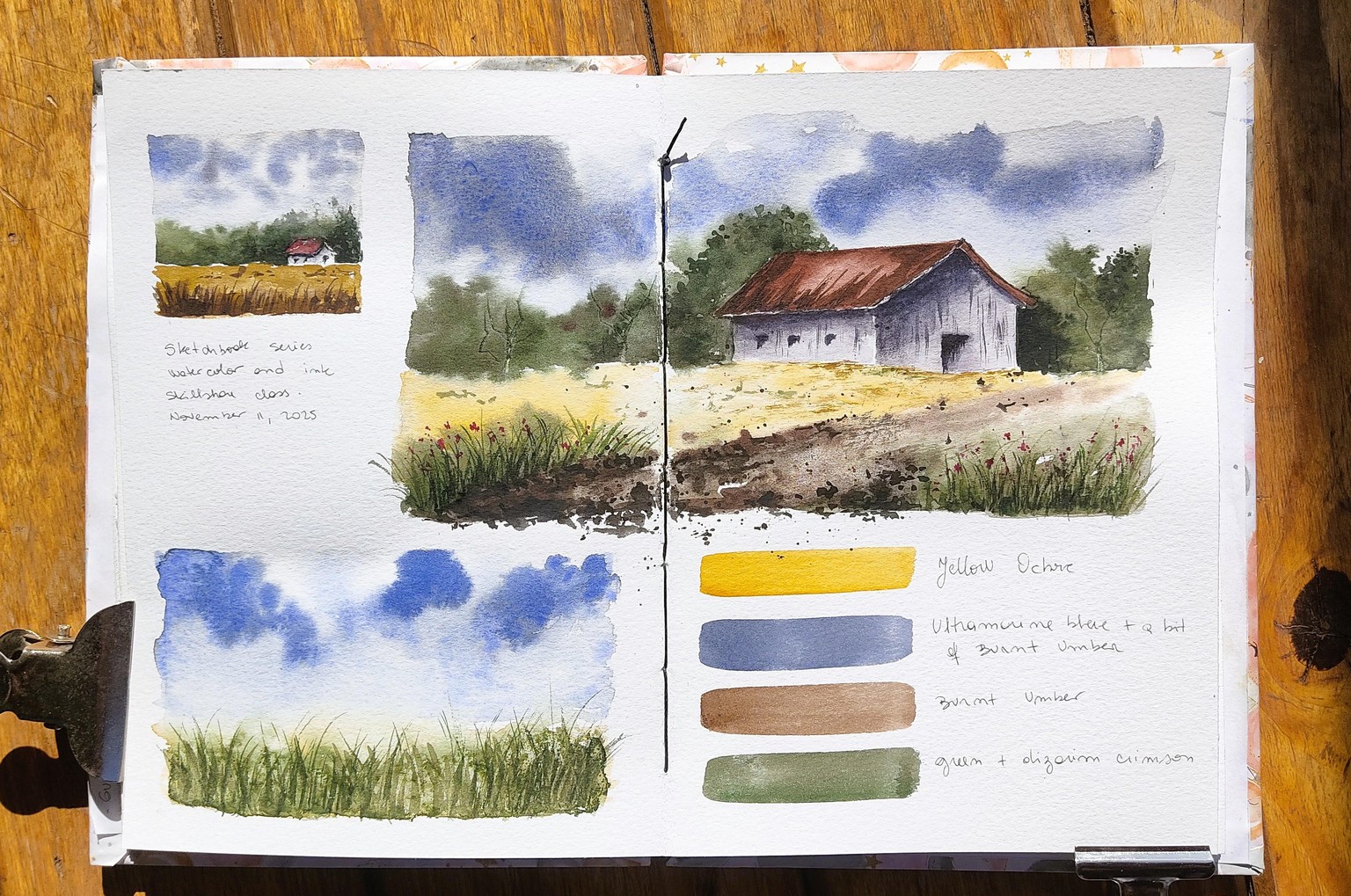 Sketchbook Series - Painting watercolor landscape studies in your watercolor journal - image 1 - student project