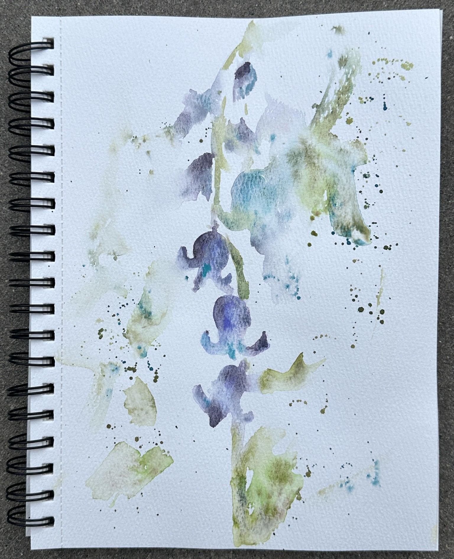 Loose watercolor florals - image 3 - student project