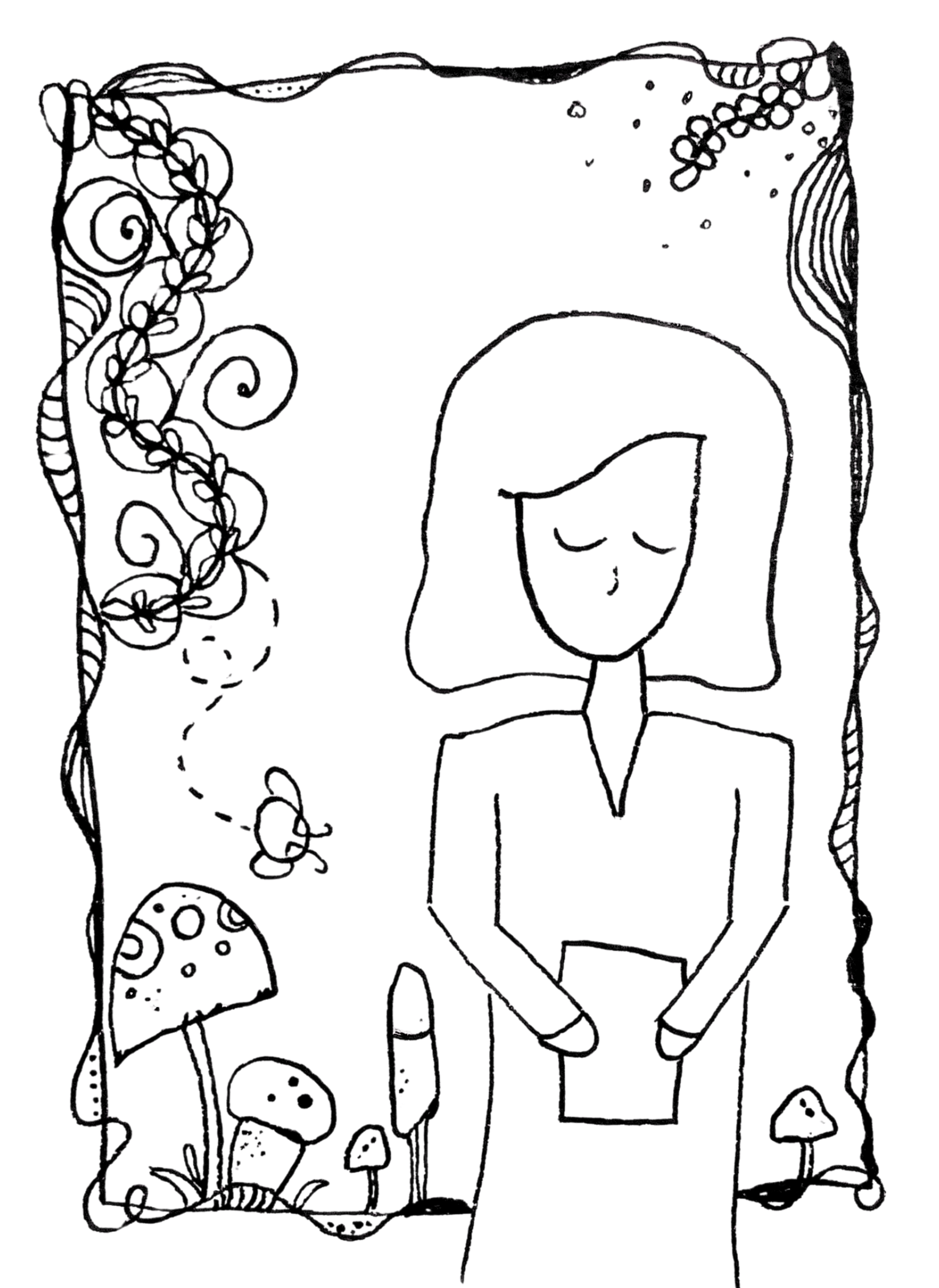 Wavy Hair - Coloring Page - image 2 - student project