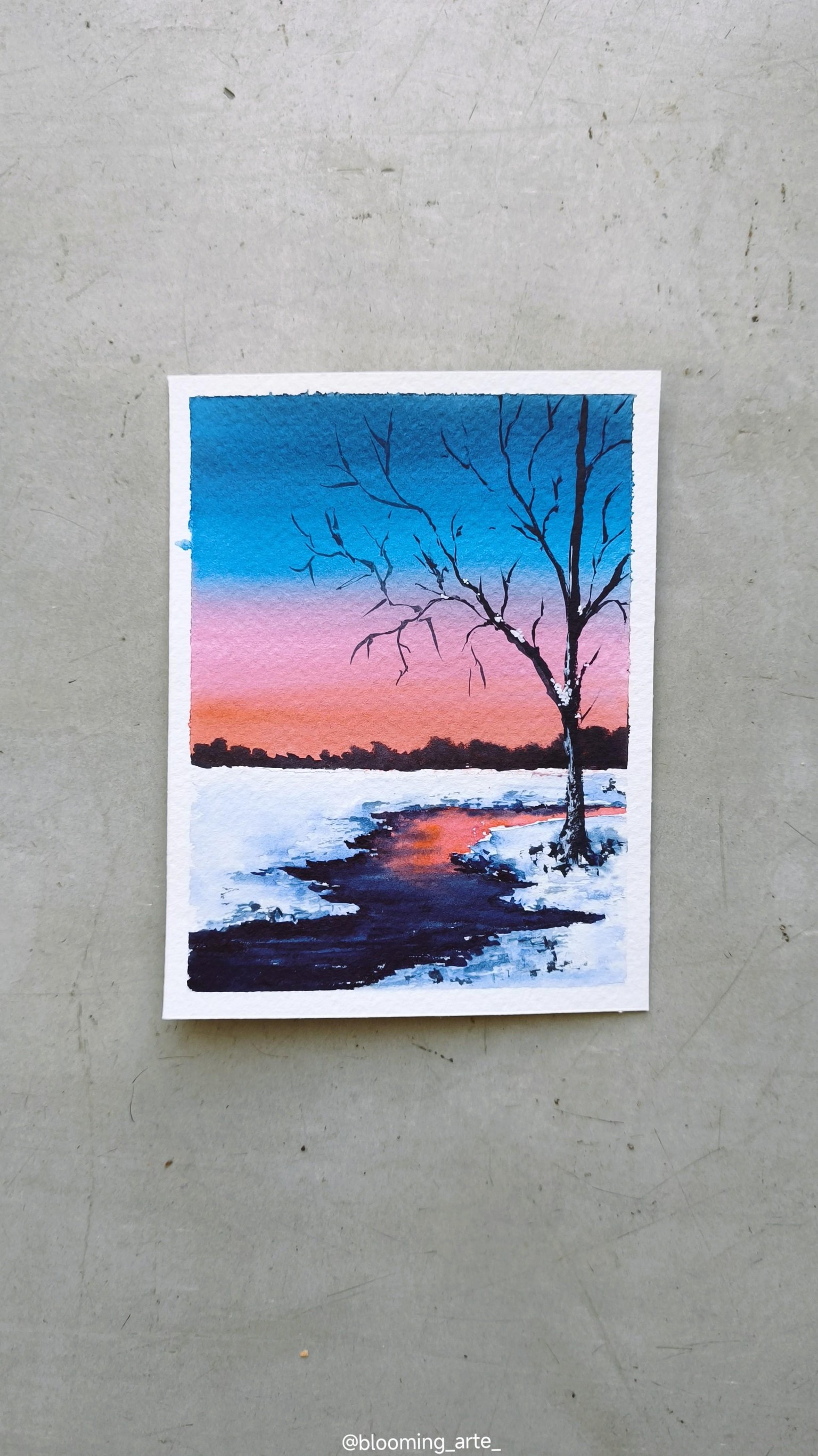 Soft & Dreamy Winter Landscapes – A 10 Day Watercolor Journey - image 3 - student project