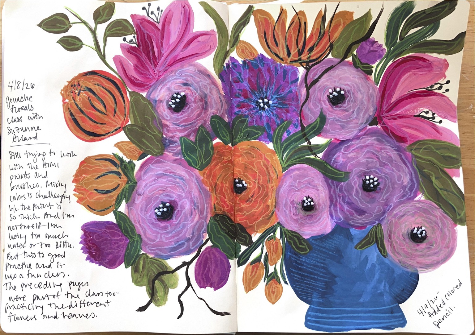 Gouache Florals - image 1 - student project