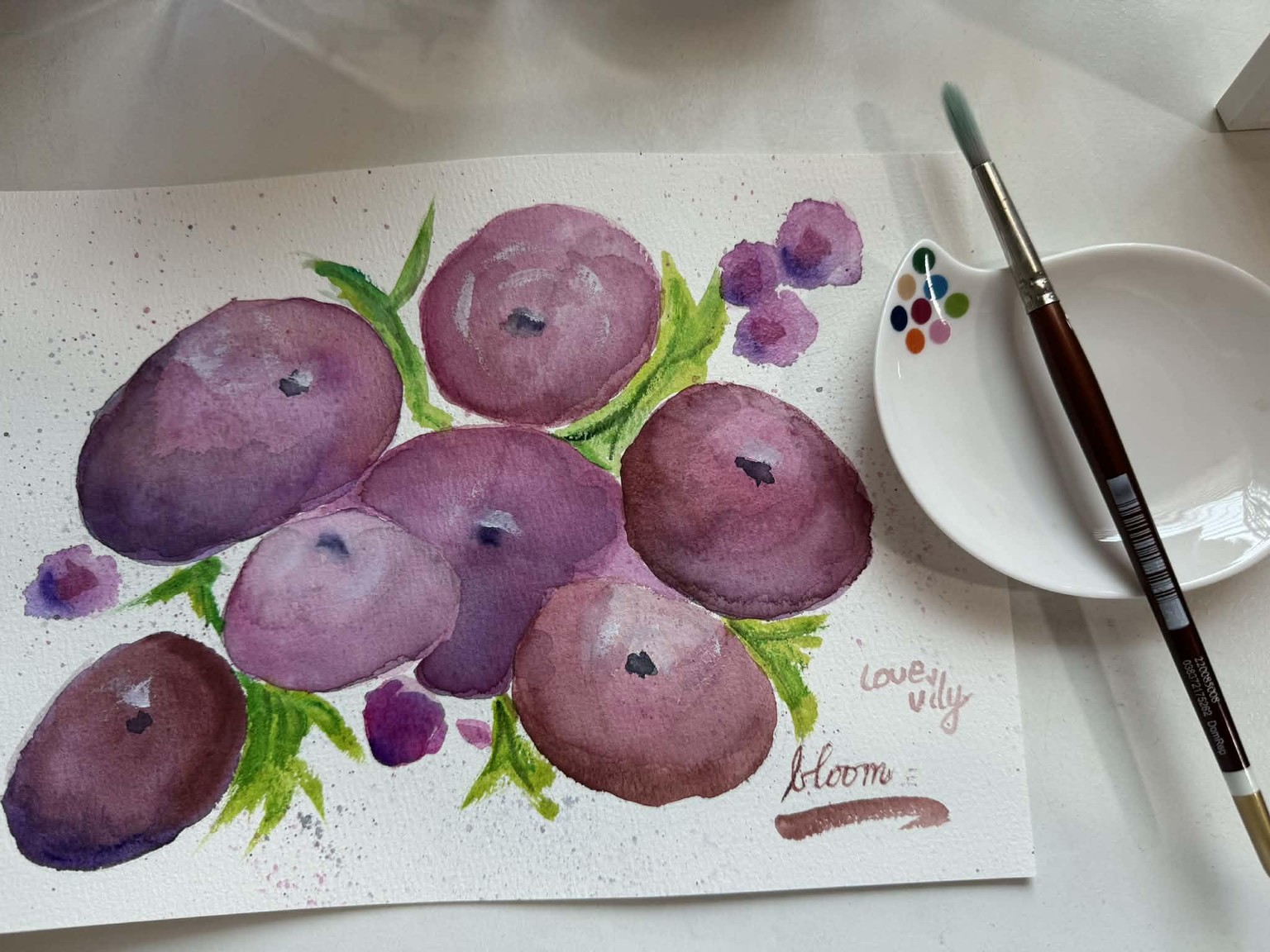 loose & sketchy watercolor blooms - image 1 - student project