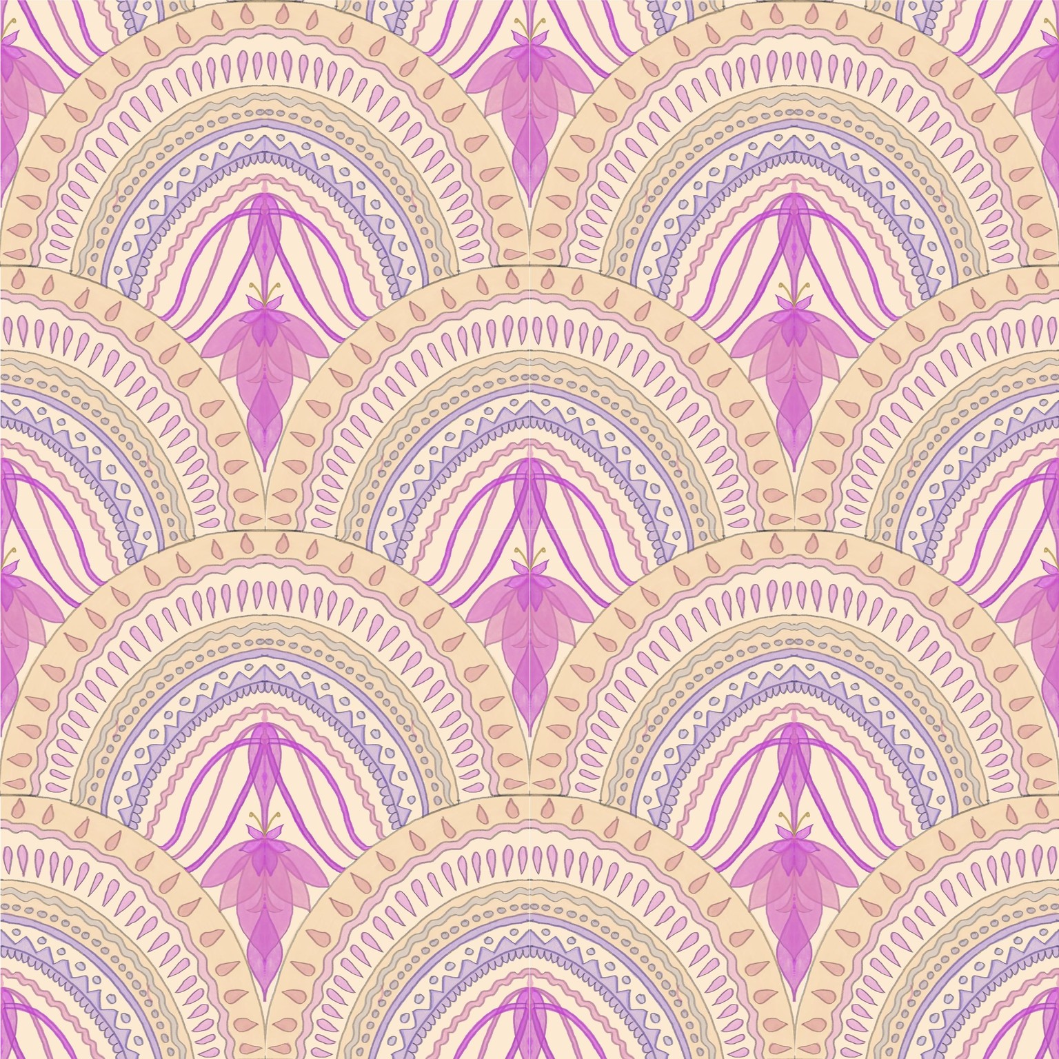 Seamless Scallop pattern - image 1 - student project