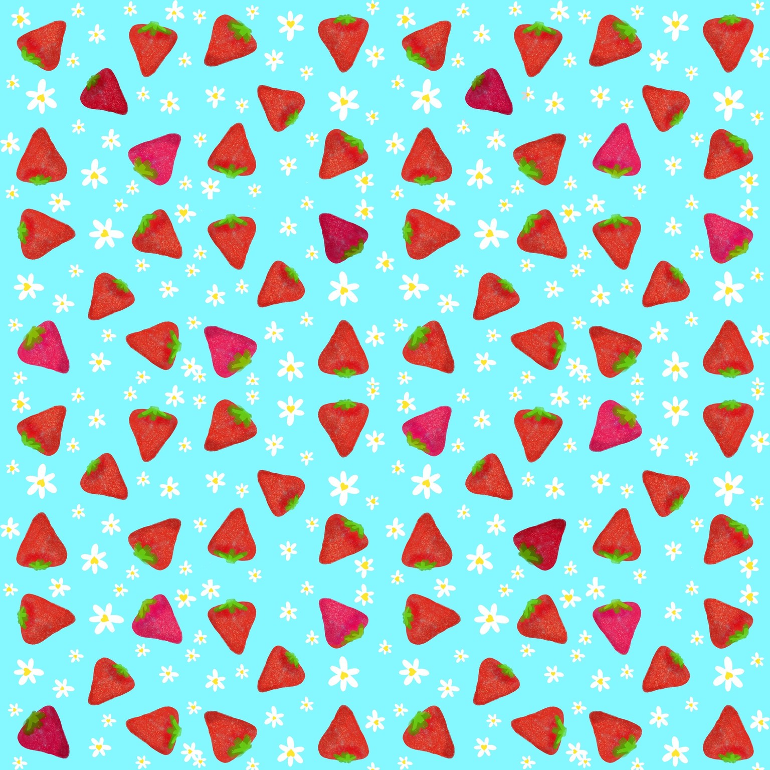 Strawberries and flowers - image 1 - student project