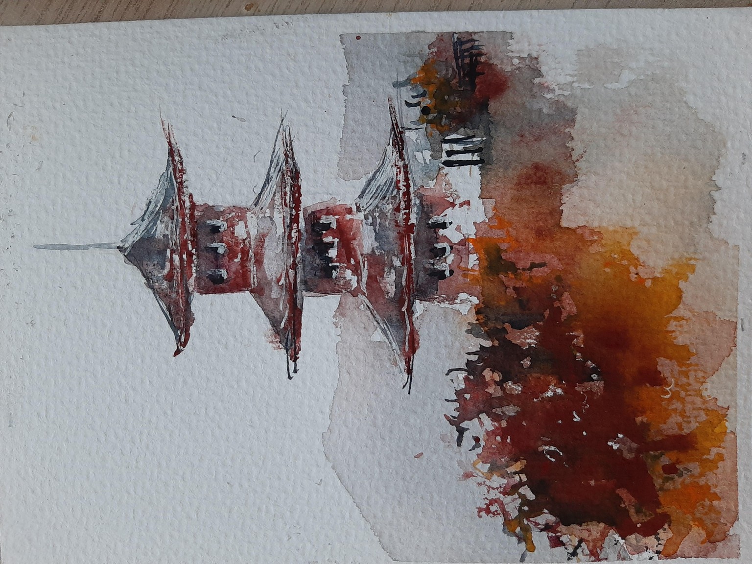 Practicing Brush Work - Using a Dagger Brush to Loosen up with Watercolour - image 1 - student project