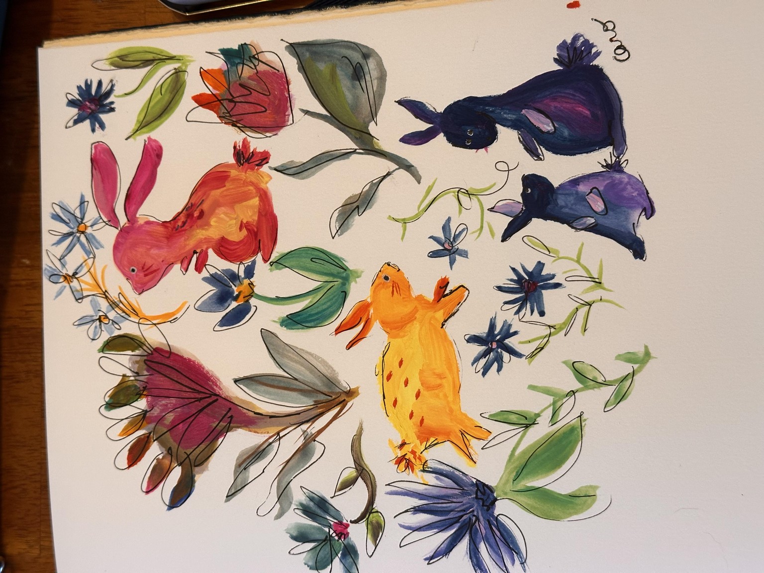 Colourful animals and flowers - image 3 - student project