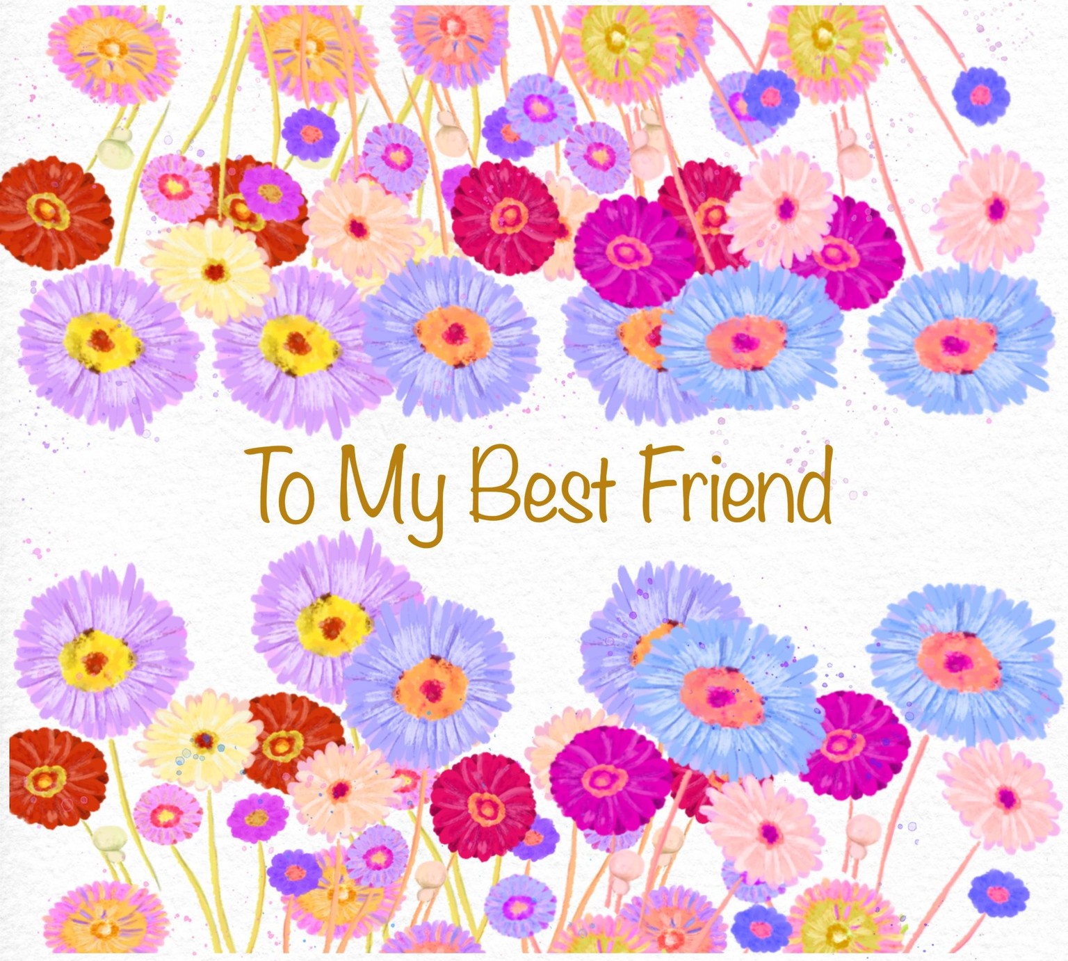 Gouache floral card - image 1 - student project