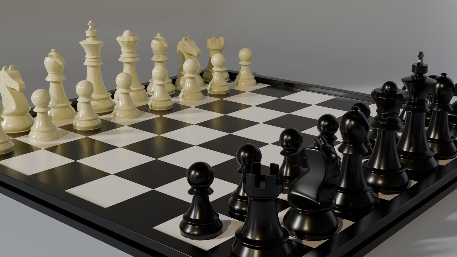 Blender Chess Set - image 1 - student project