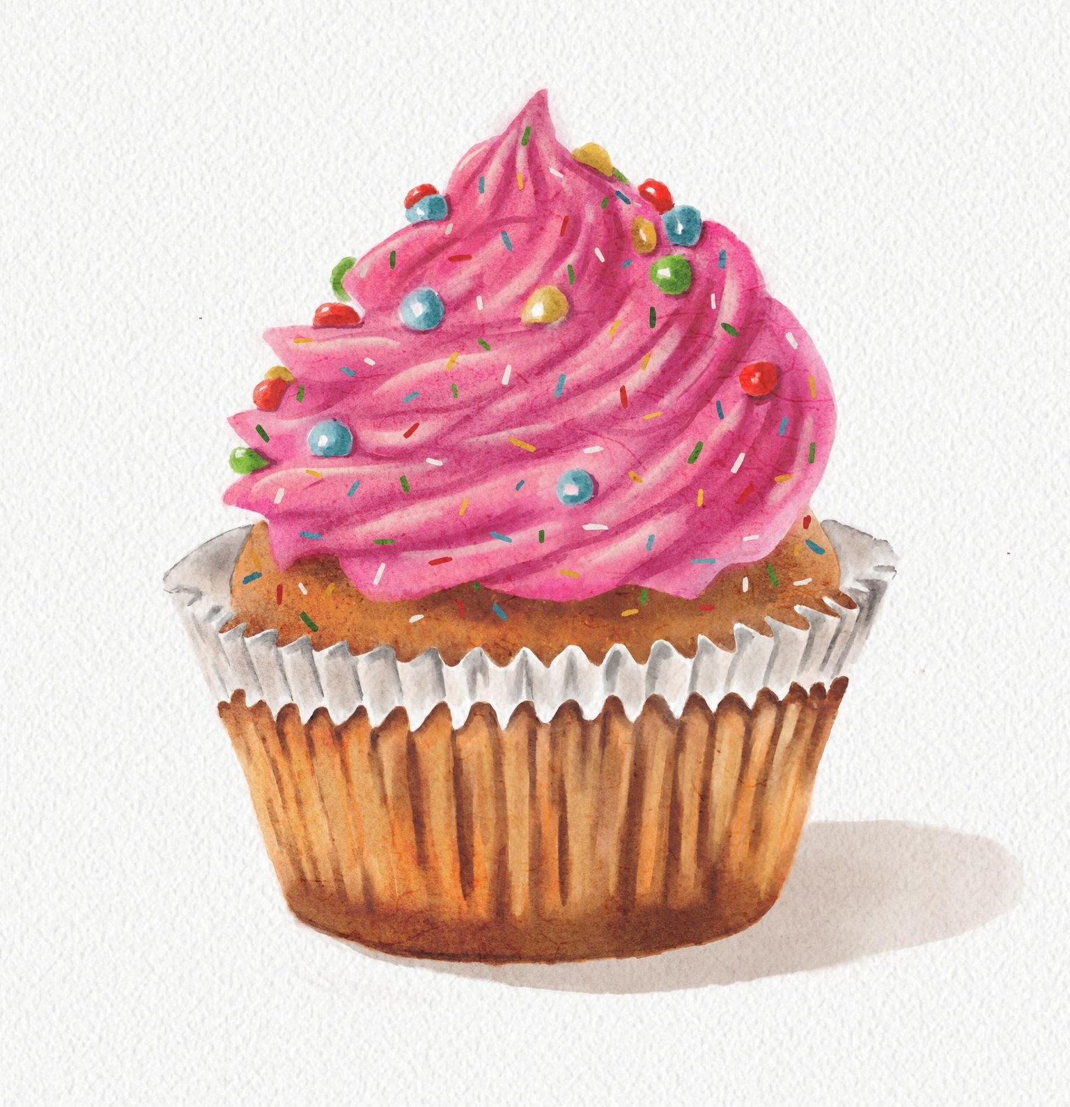 Watercolor Cupcake - image 2 - student project