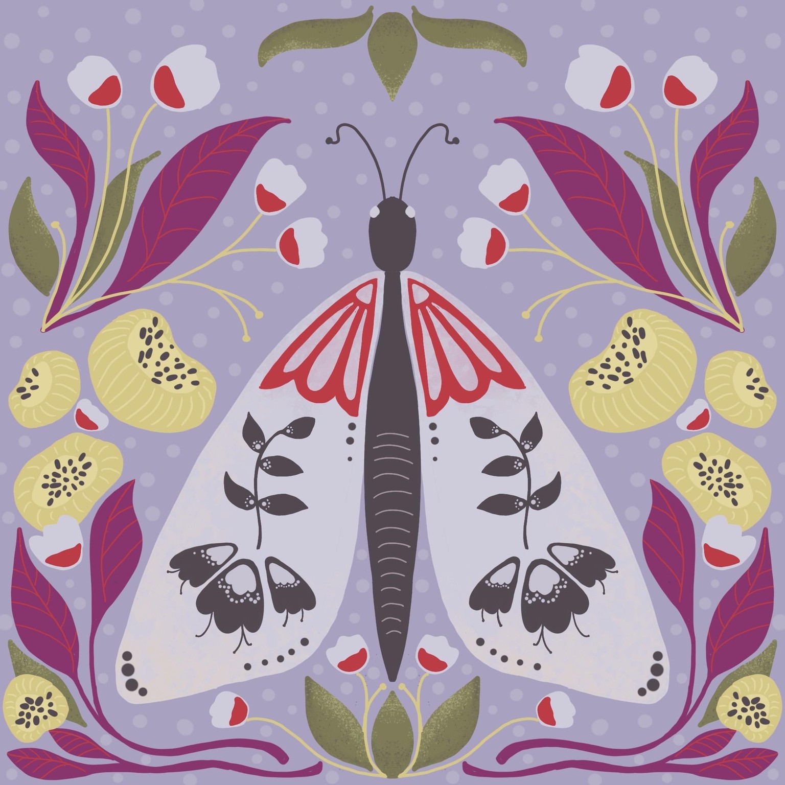 Folk Art Moth - image 1 - student project