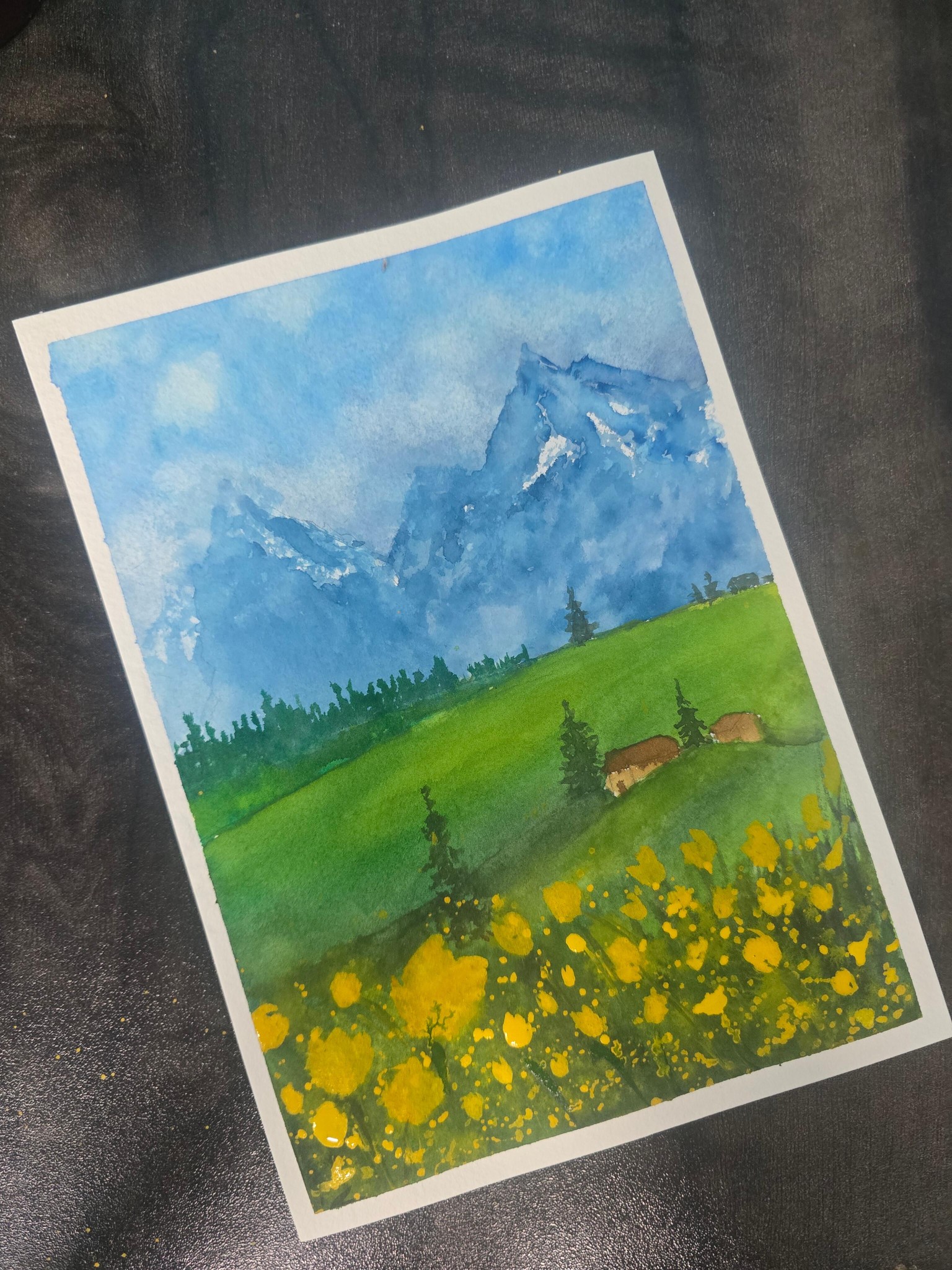 Spring watercolor Landscapes - image 11 - student project
