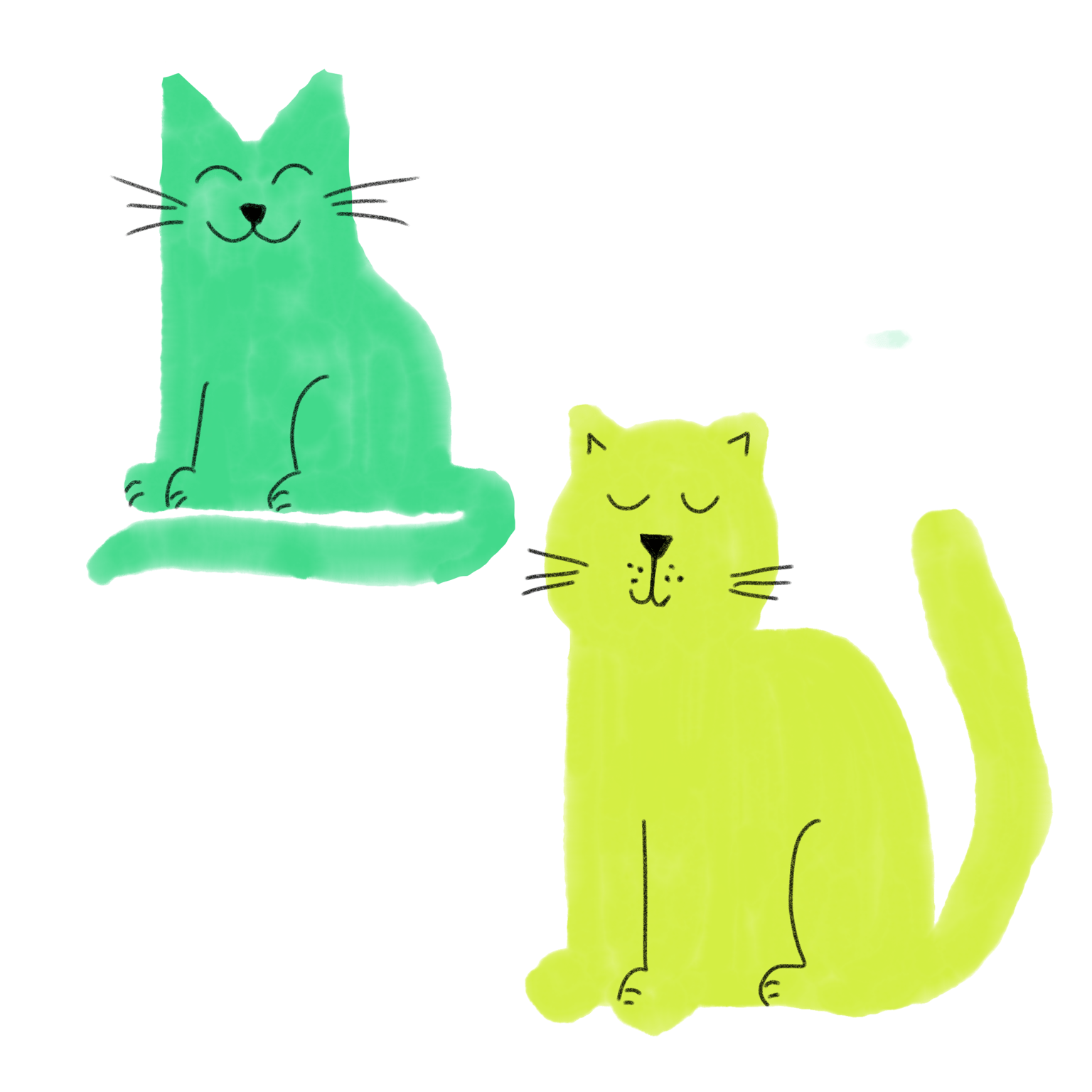 Cute watercolor cats - image 4 - student project