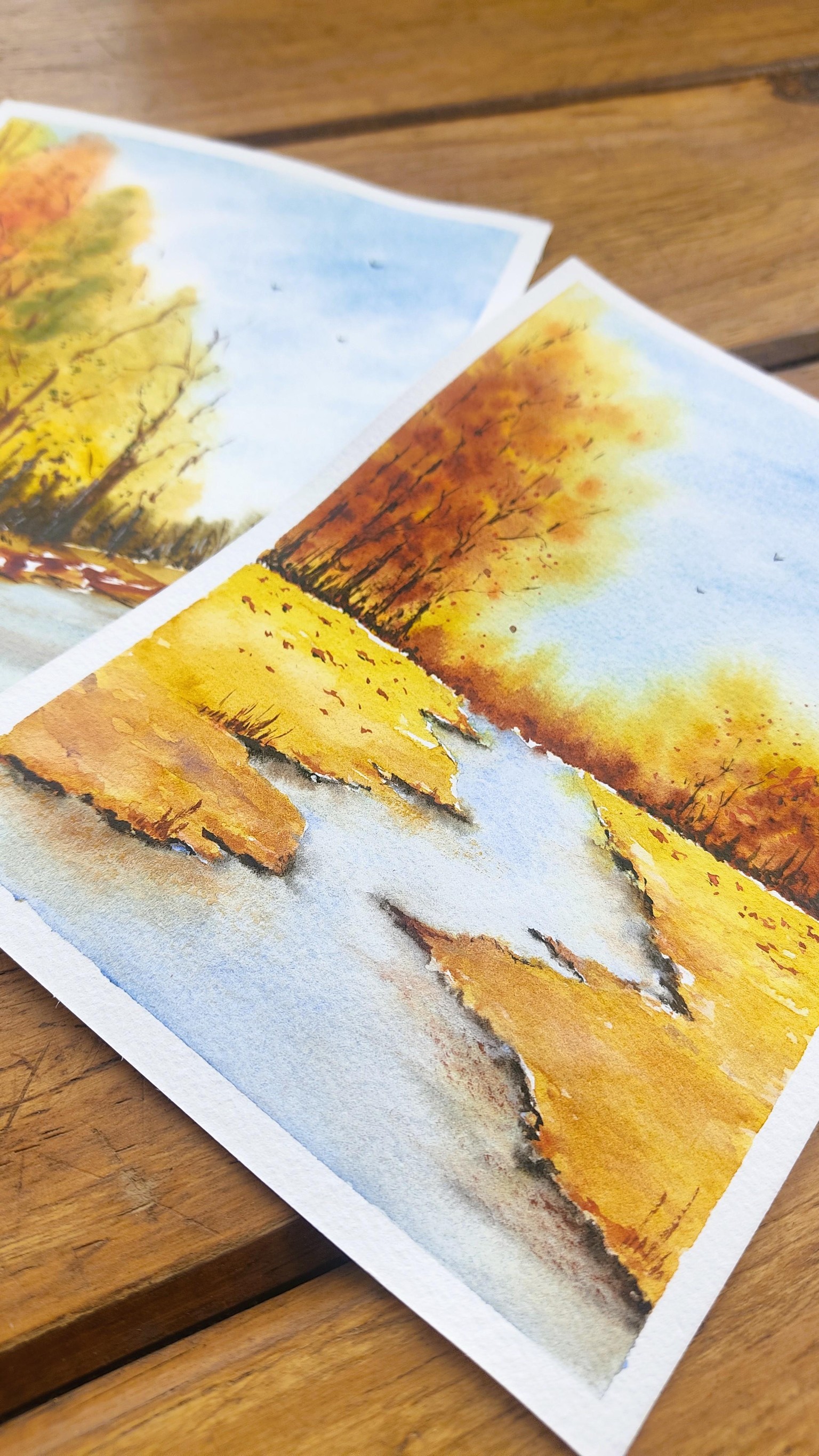 Whispers of Fall - A Watercolor Journey Through Four Landscapes - image 3 - student project