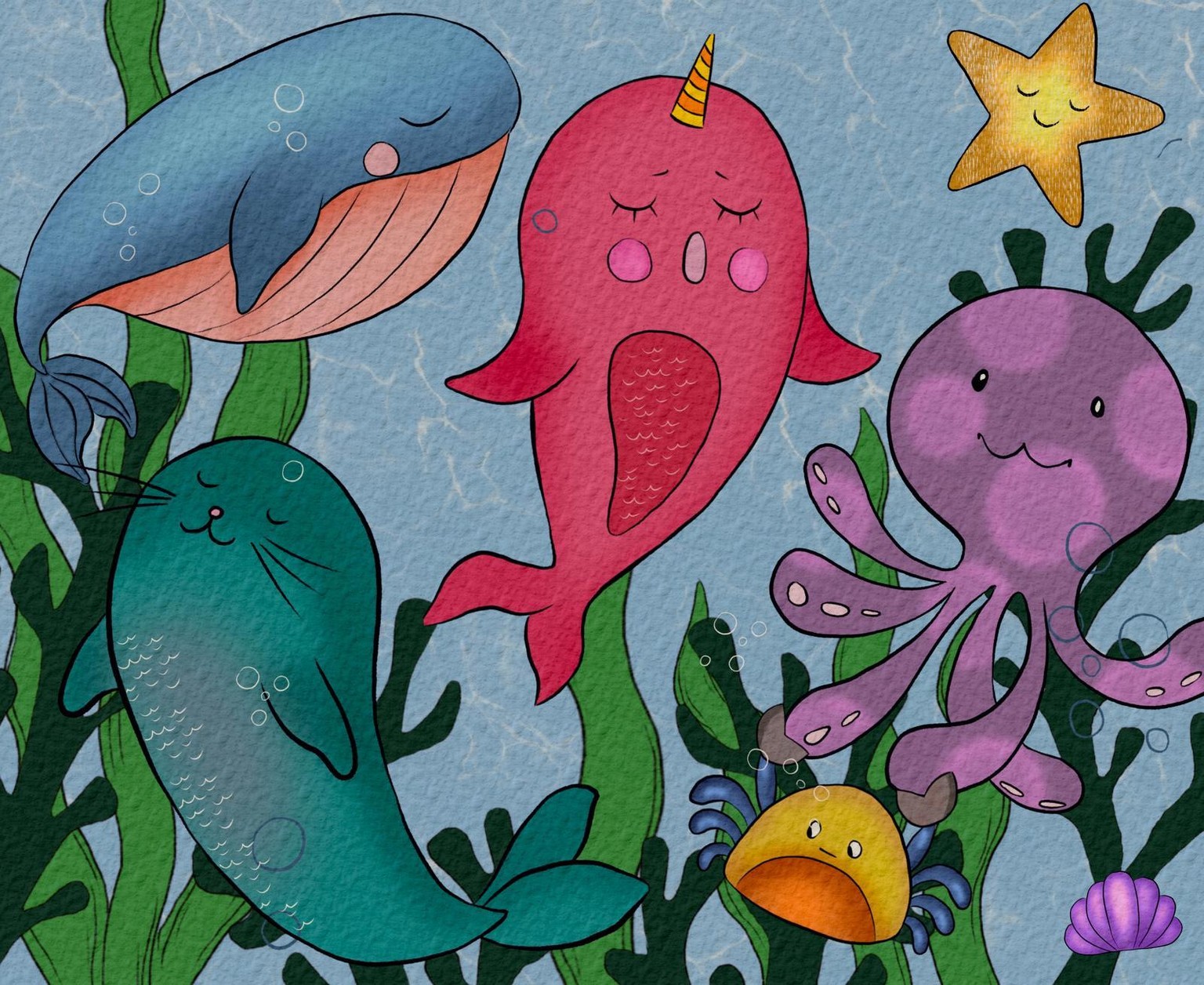 Sea creatures - image 1 - student project