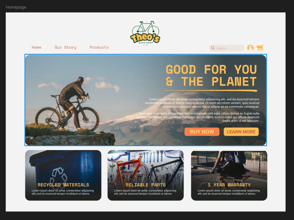 Theo's Bike Shop - image 1 - student project