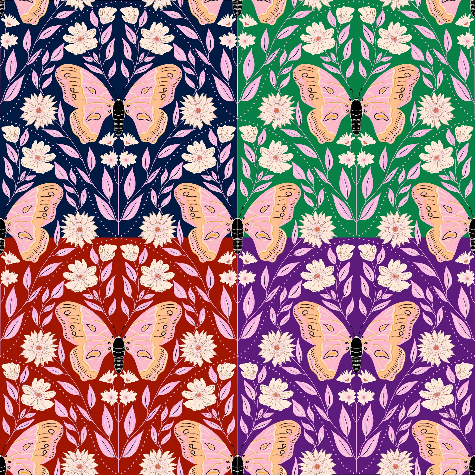 Symmetrical Moth Pattern in Procreate - image 2 - student project