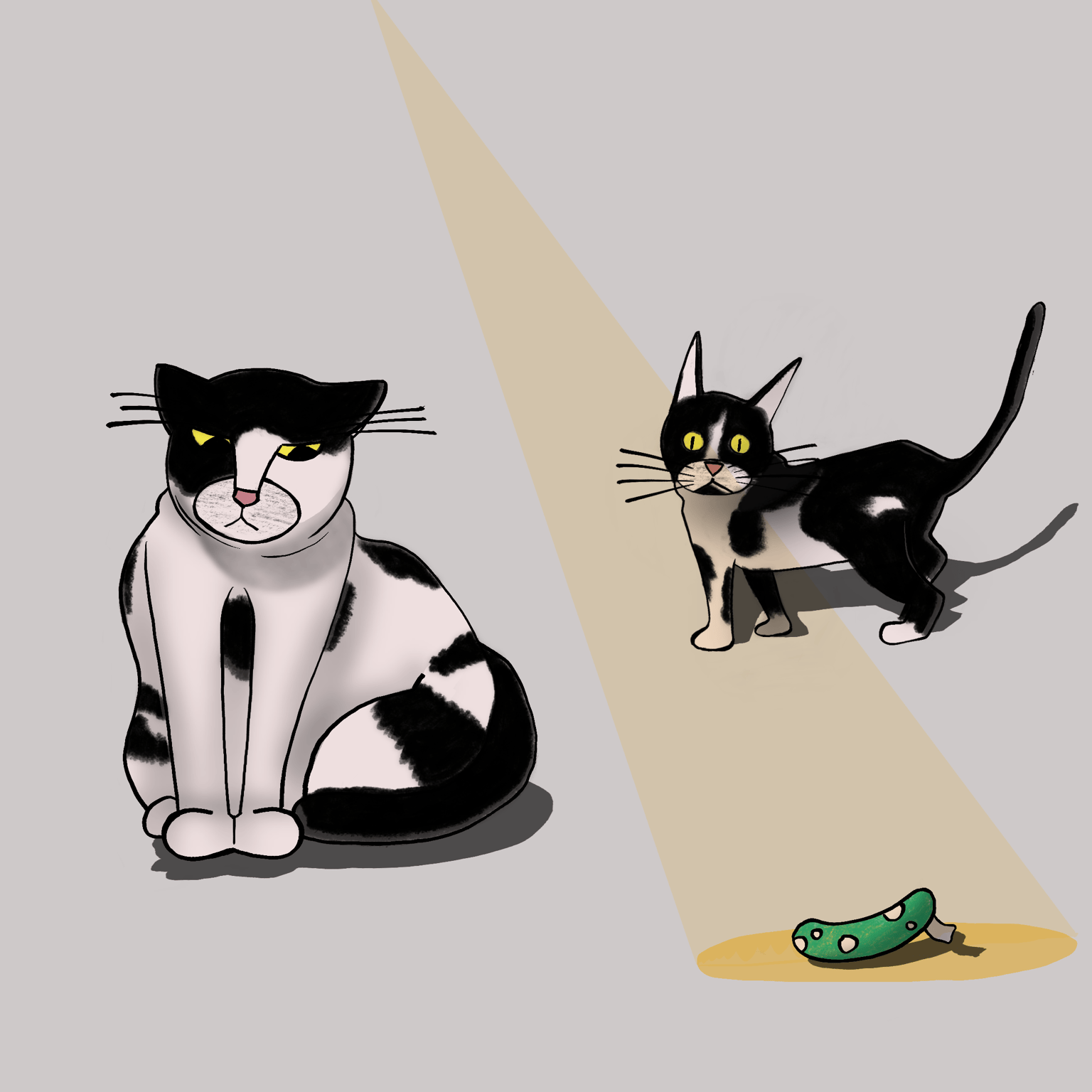 Silhouette and Shape - Cartoon Cats “The Catnip Toy” - image 1 - student project