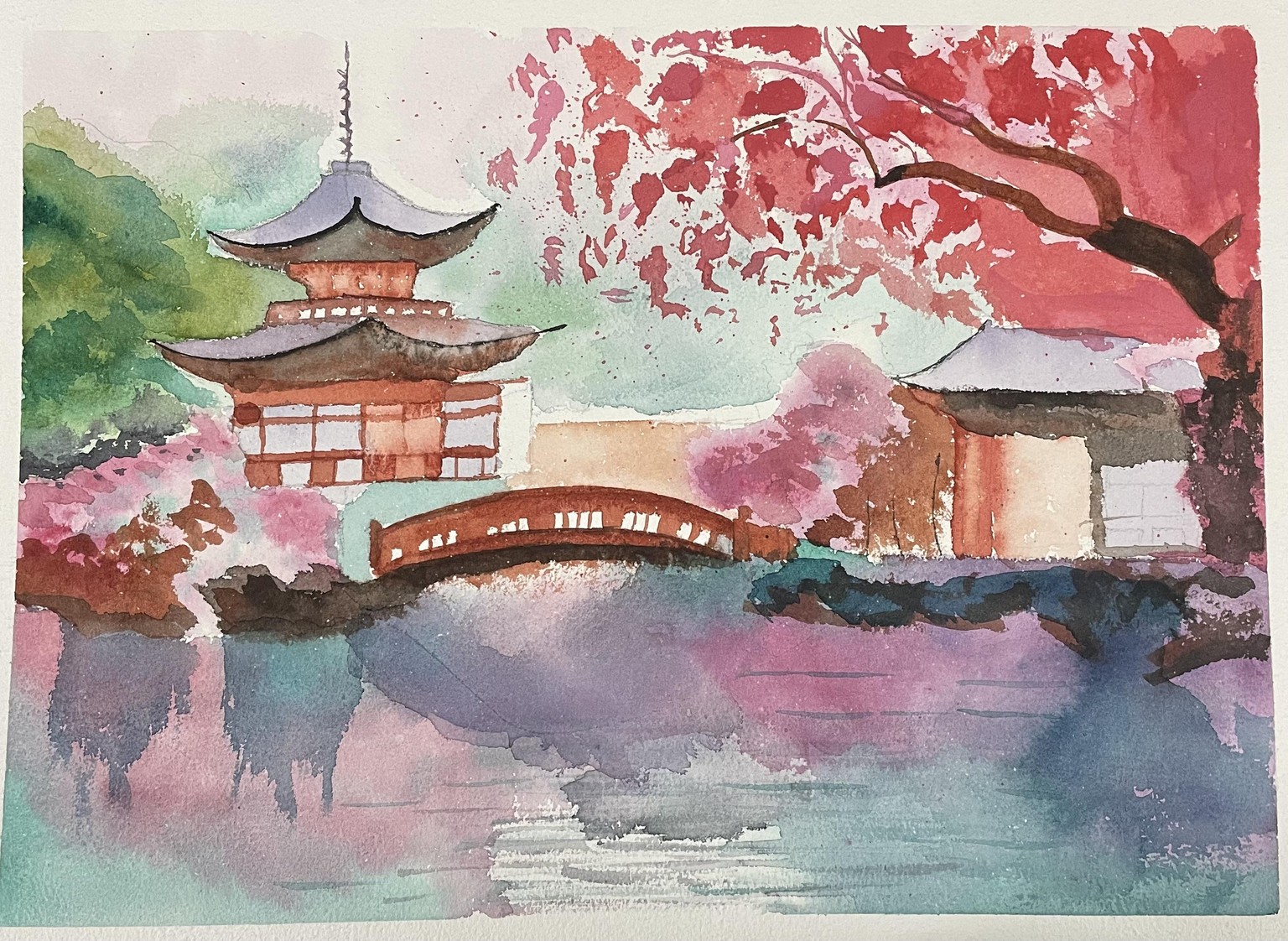 Cherry blossom scene - image 1 - student project