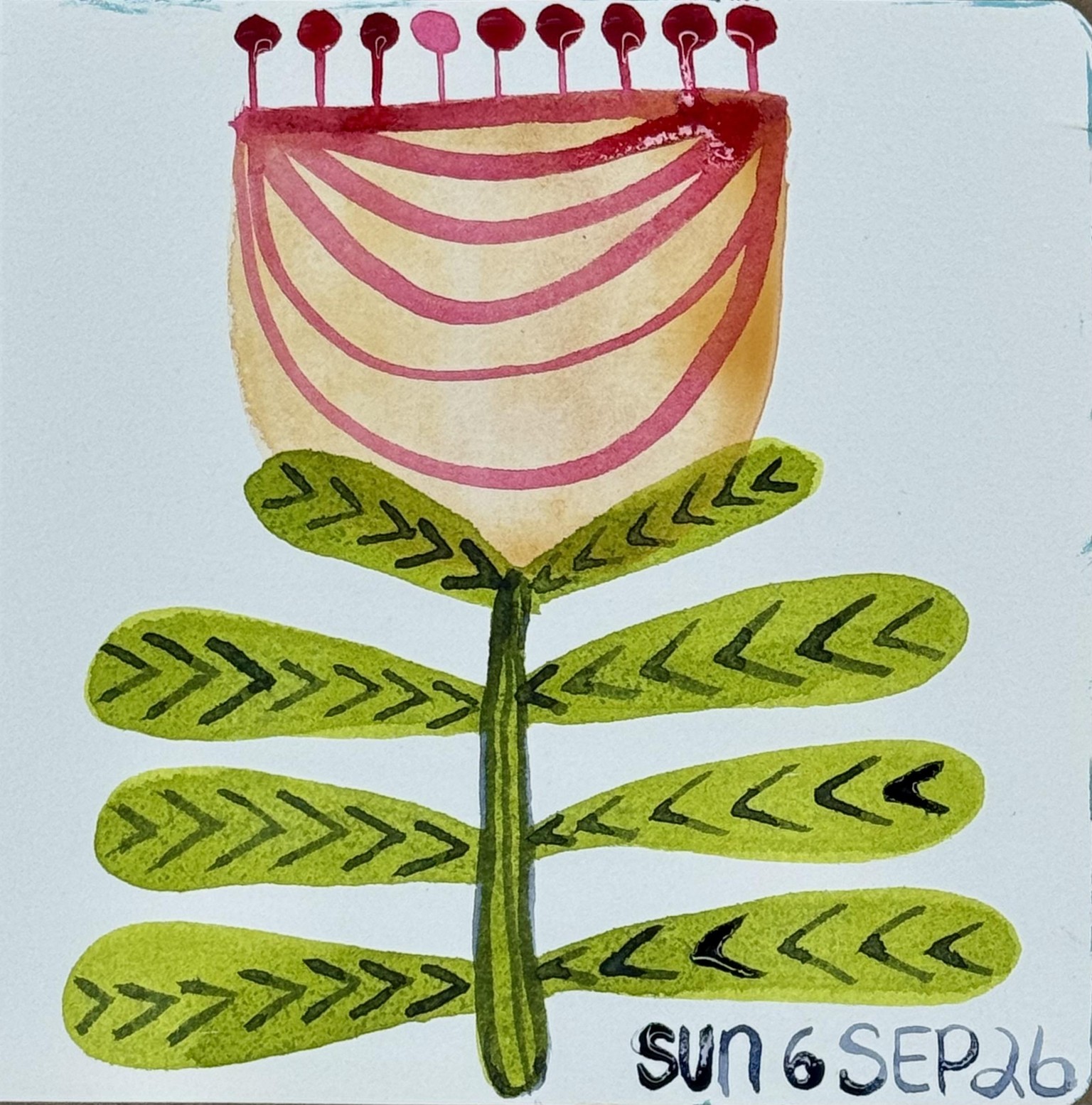 Folk art florals - image 2 - student project