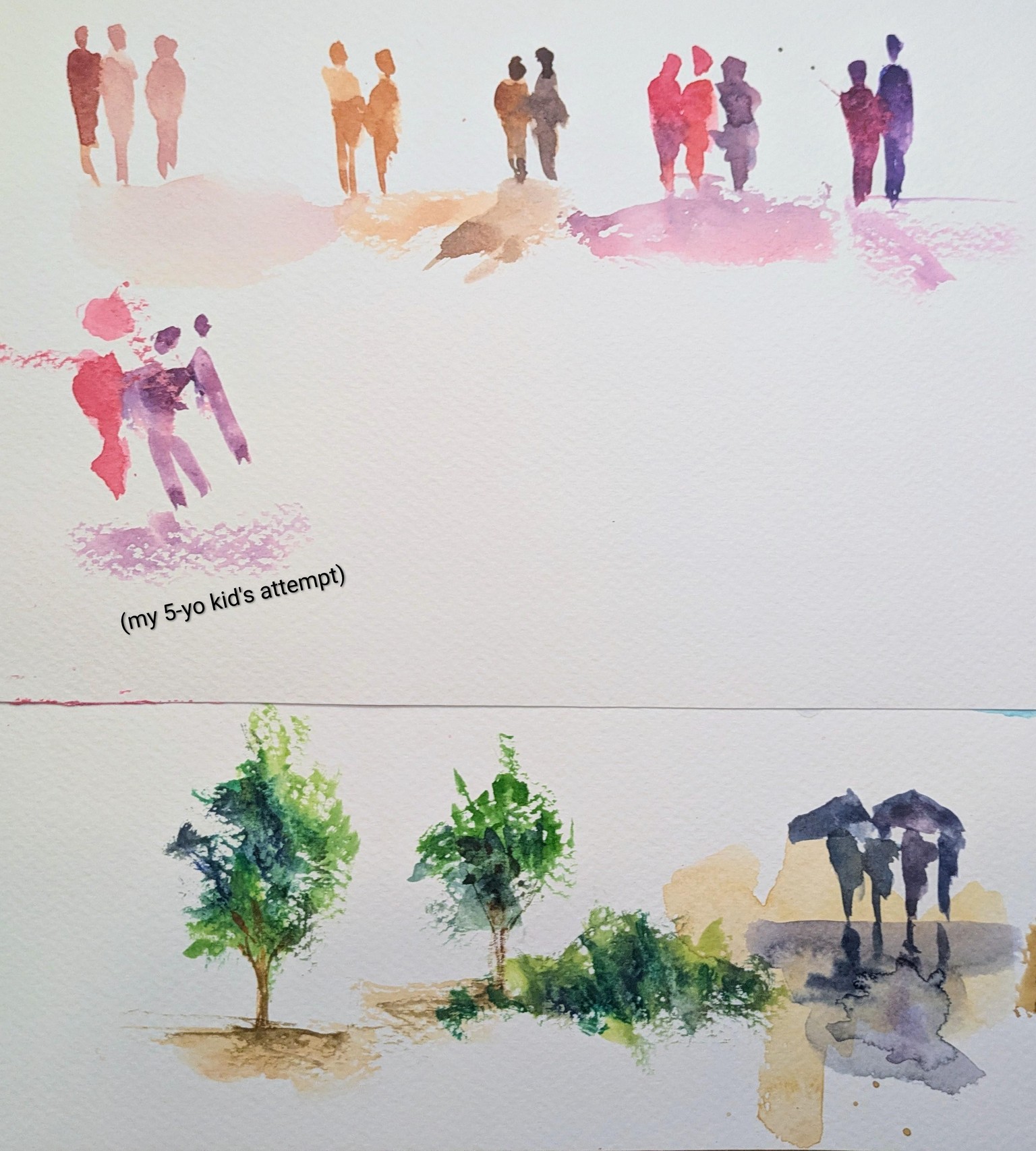 Watercolour warm-ups - image 1 - student project
