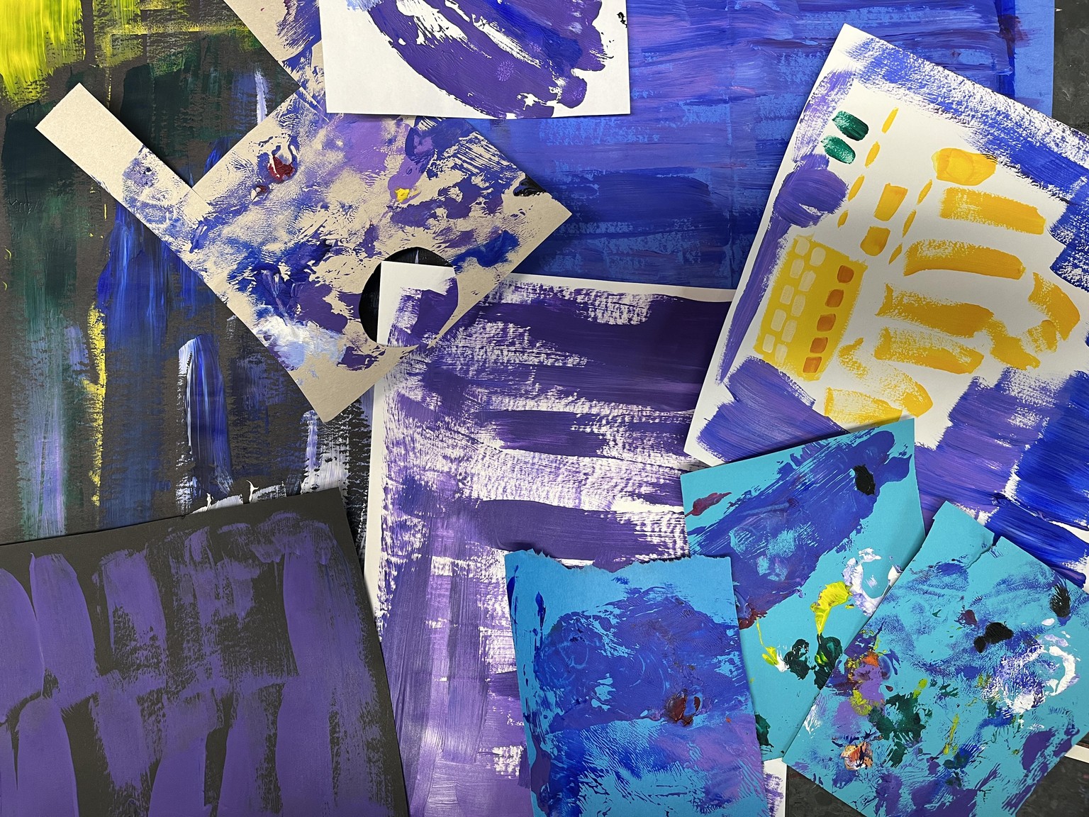 Leftover Paint Sketchbook Spreads and Collage Papers - image 4 - student project