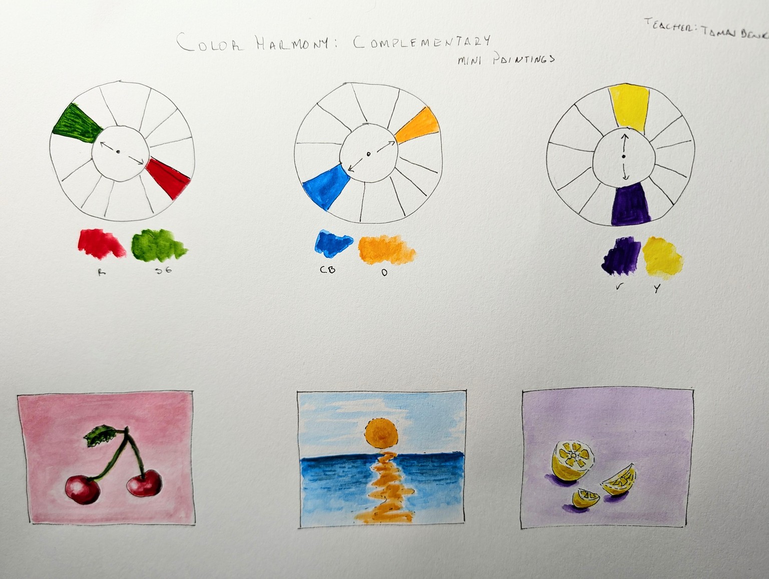 Color Harmony: Complementary Mini Paintings - image 1 - student project