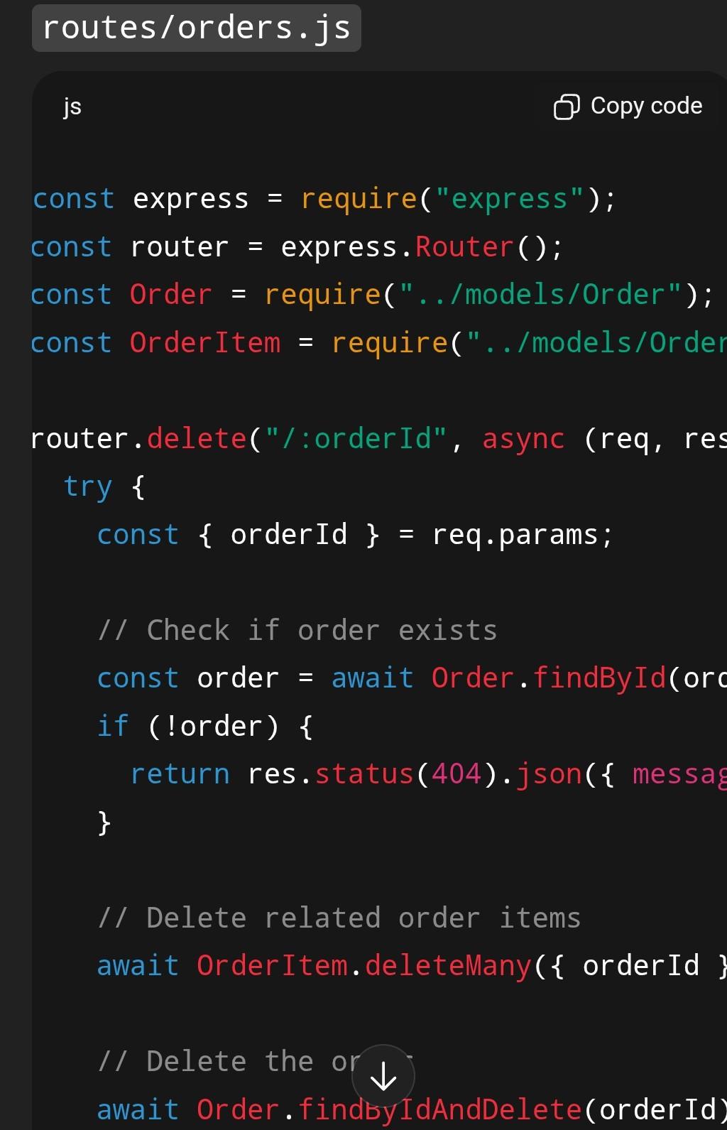 Node. js Code with Mongoose, - image 2 - student project