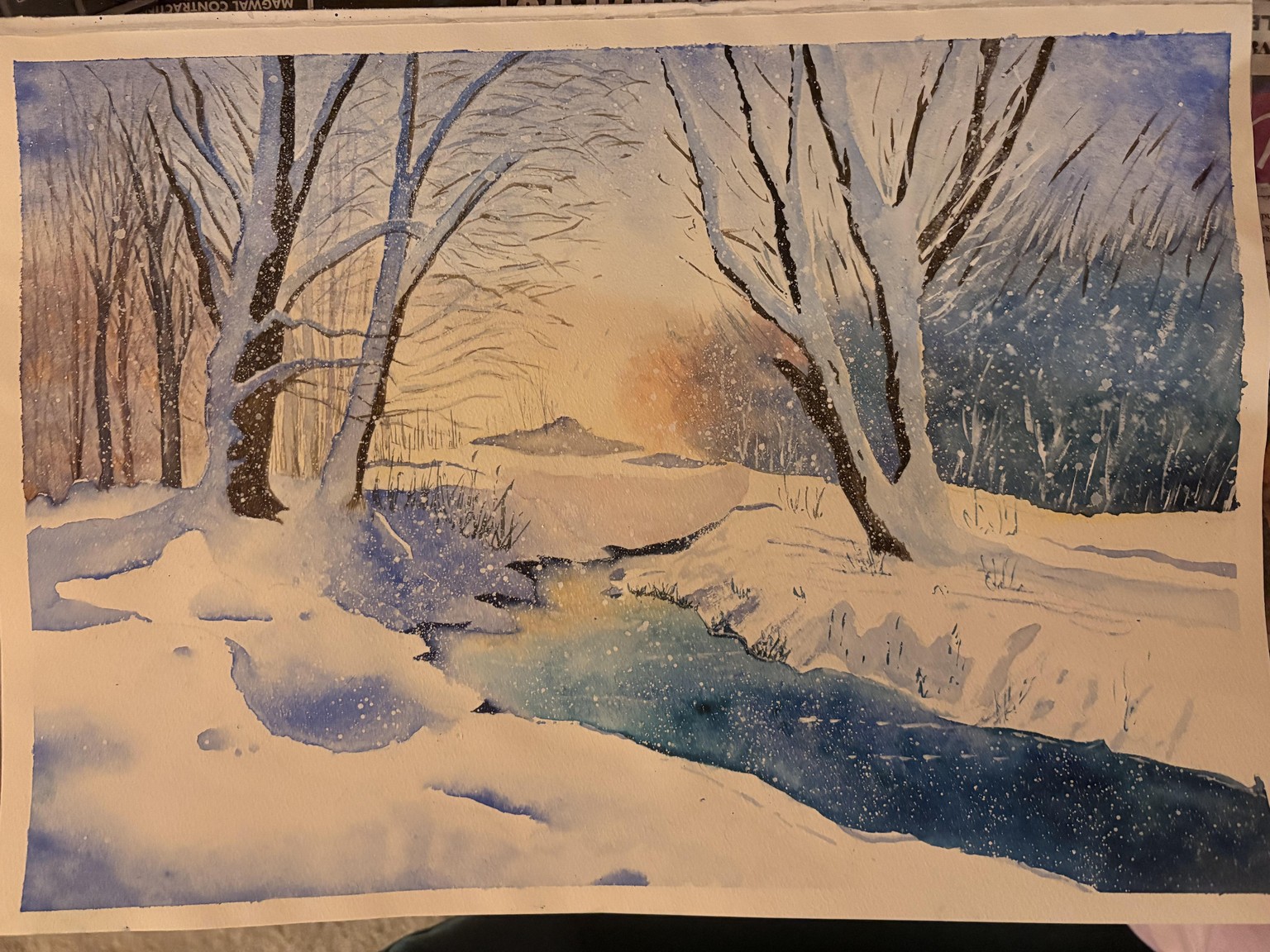 Watercolour Snow Scene - image 2 - student project