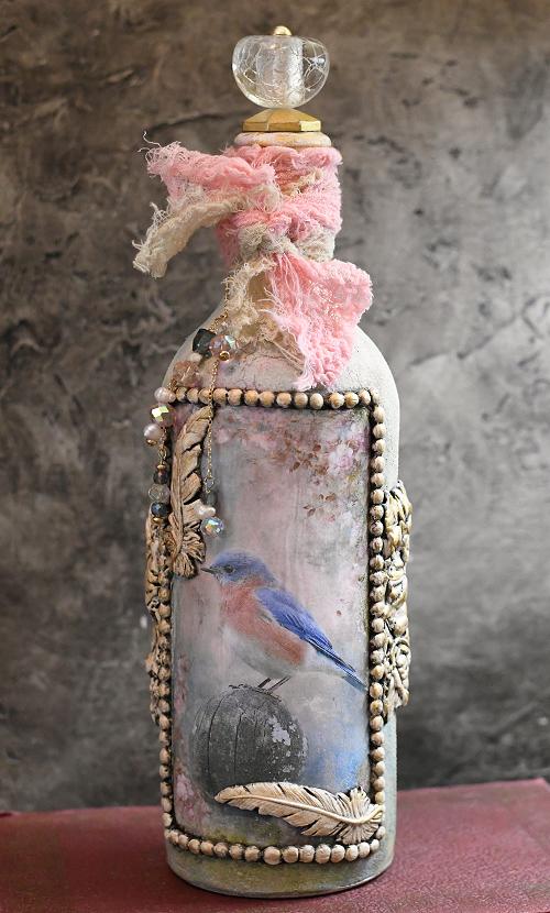 Spring Bluebird Bottle - image 1 - student project