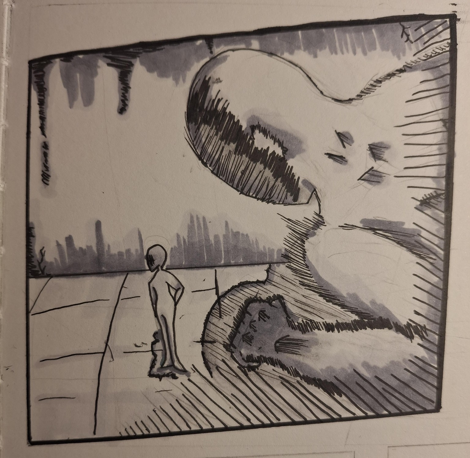 Practice comic panel - image 1 - student project