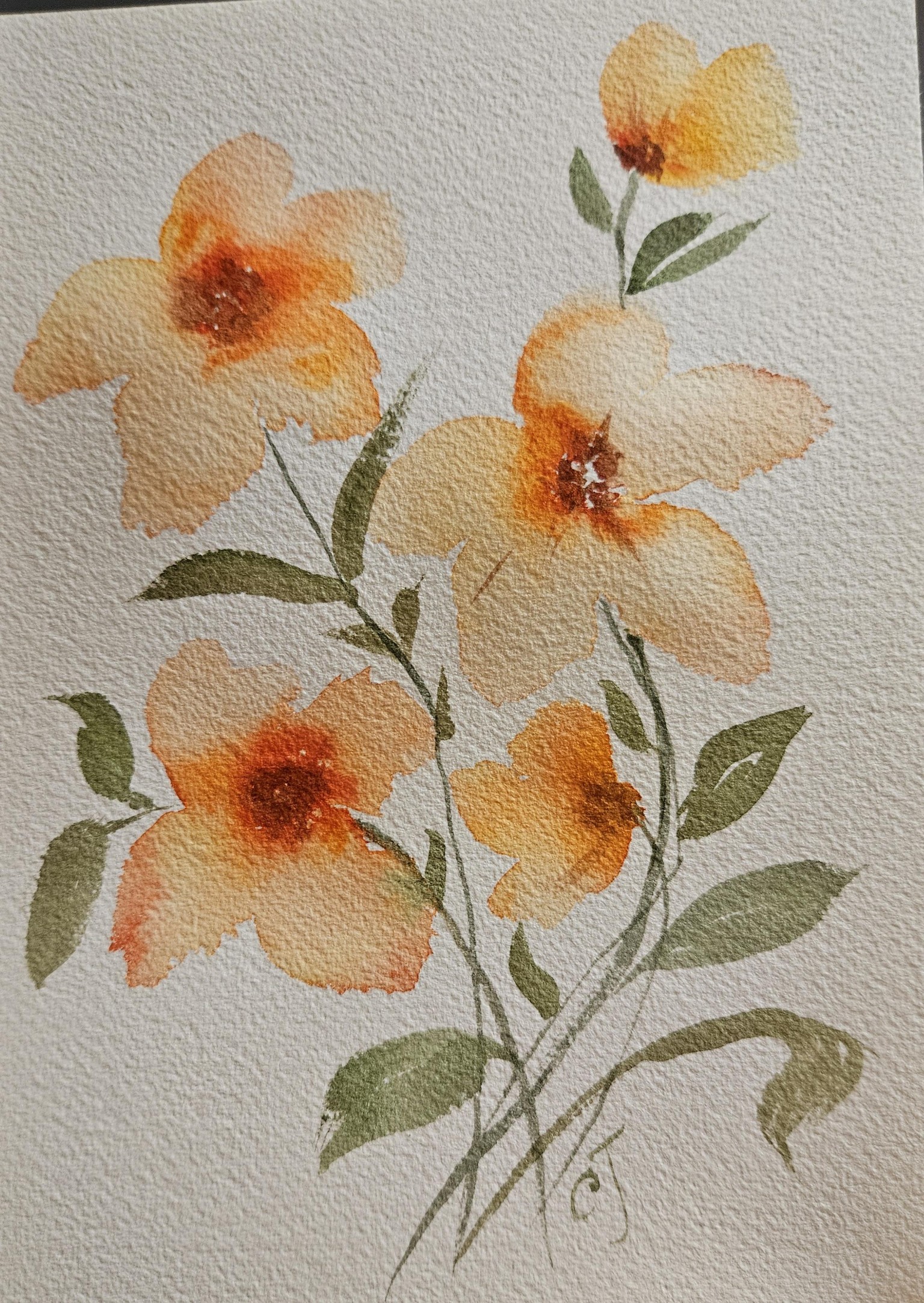 Loose w/c flowers - image 1 - student project