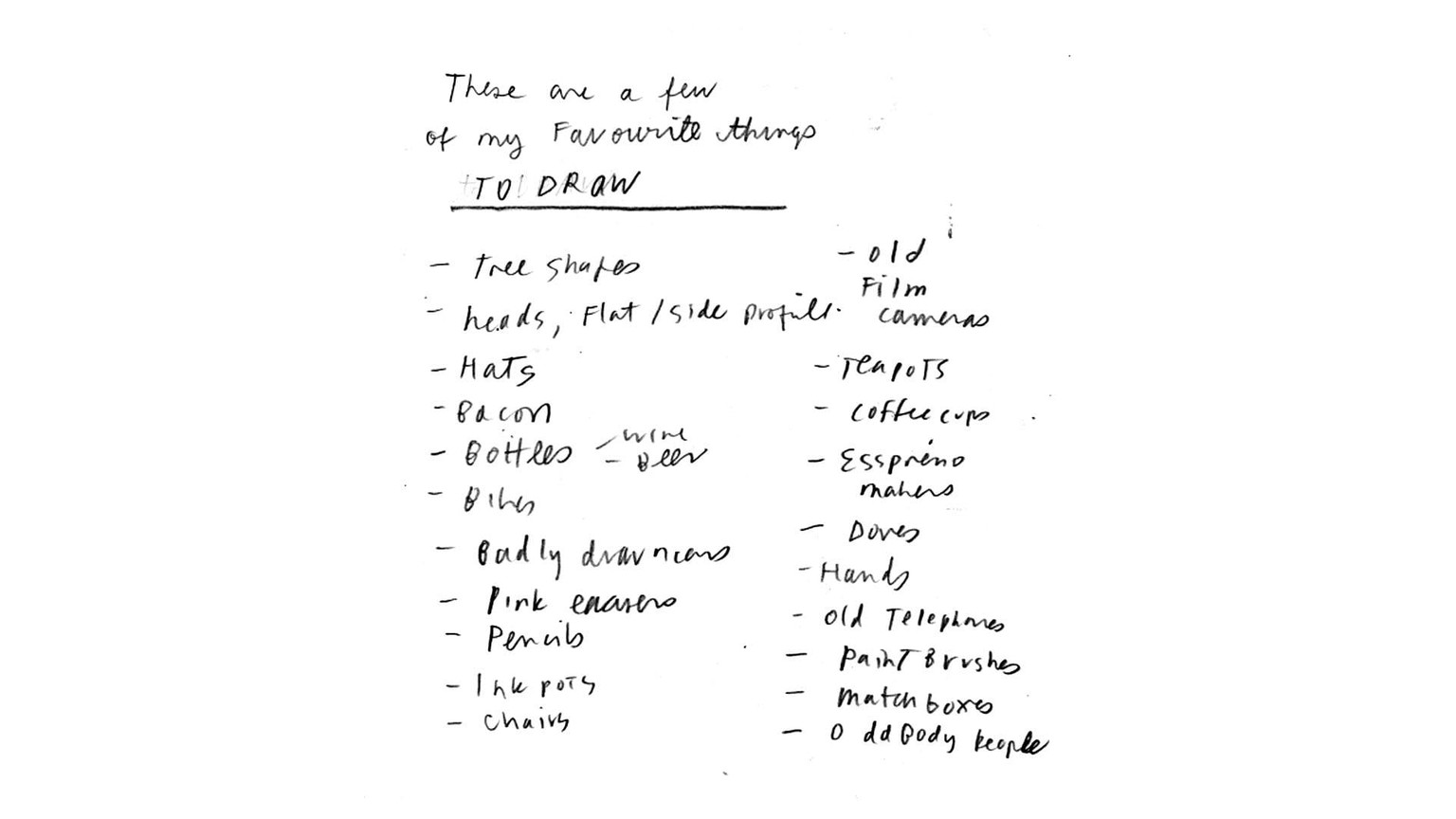My favourite things … TO DRAW! - image 2 - student project