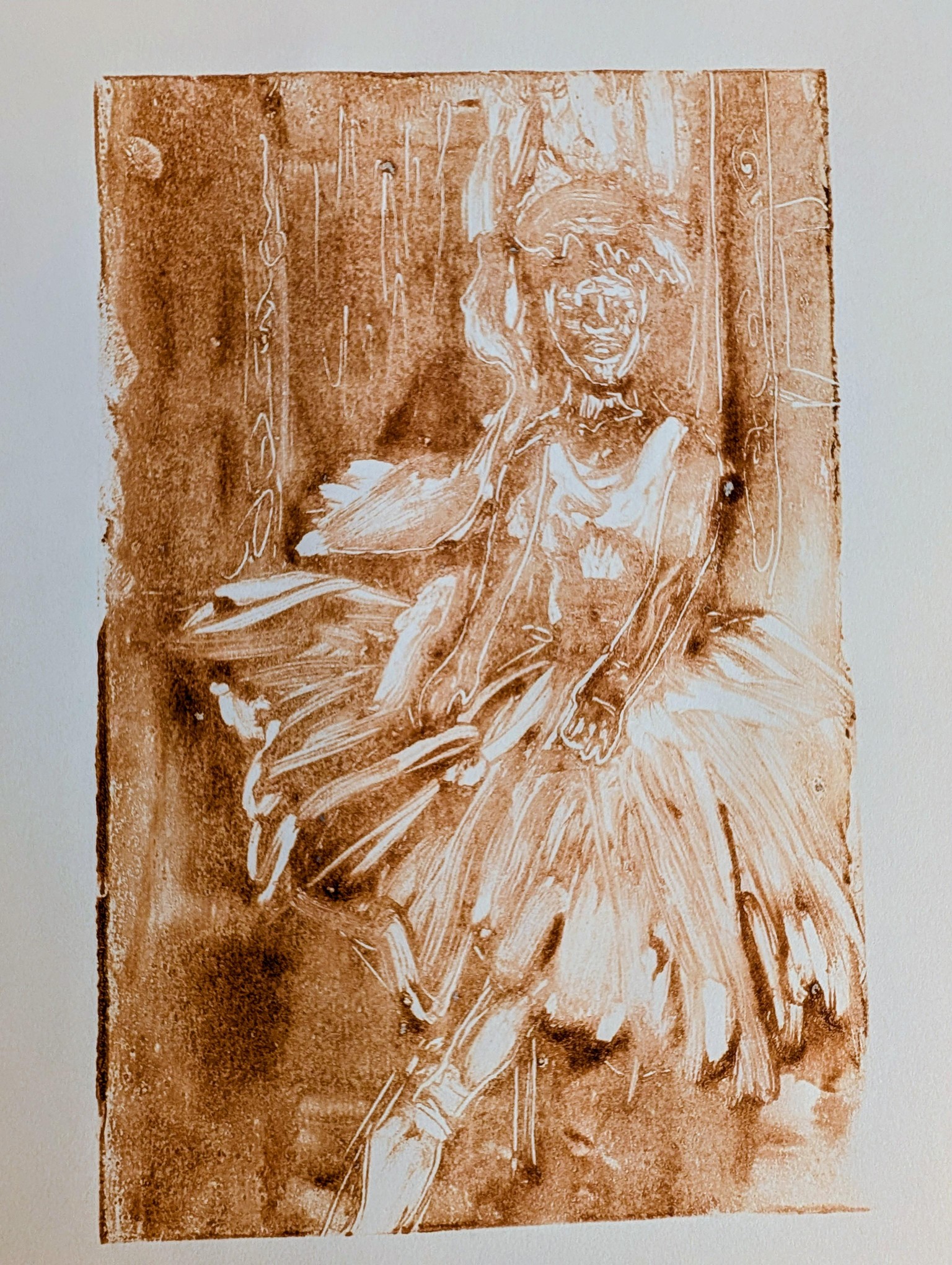 Monoprint Subtractive Method - Portrait - image 3 - student project