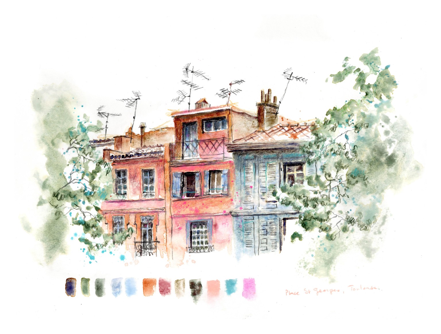 Colorful houses in Toulouse - image 1 - student project