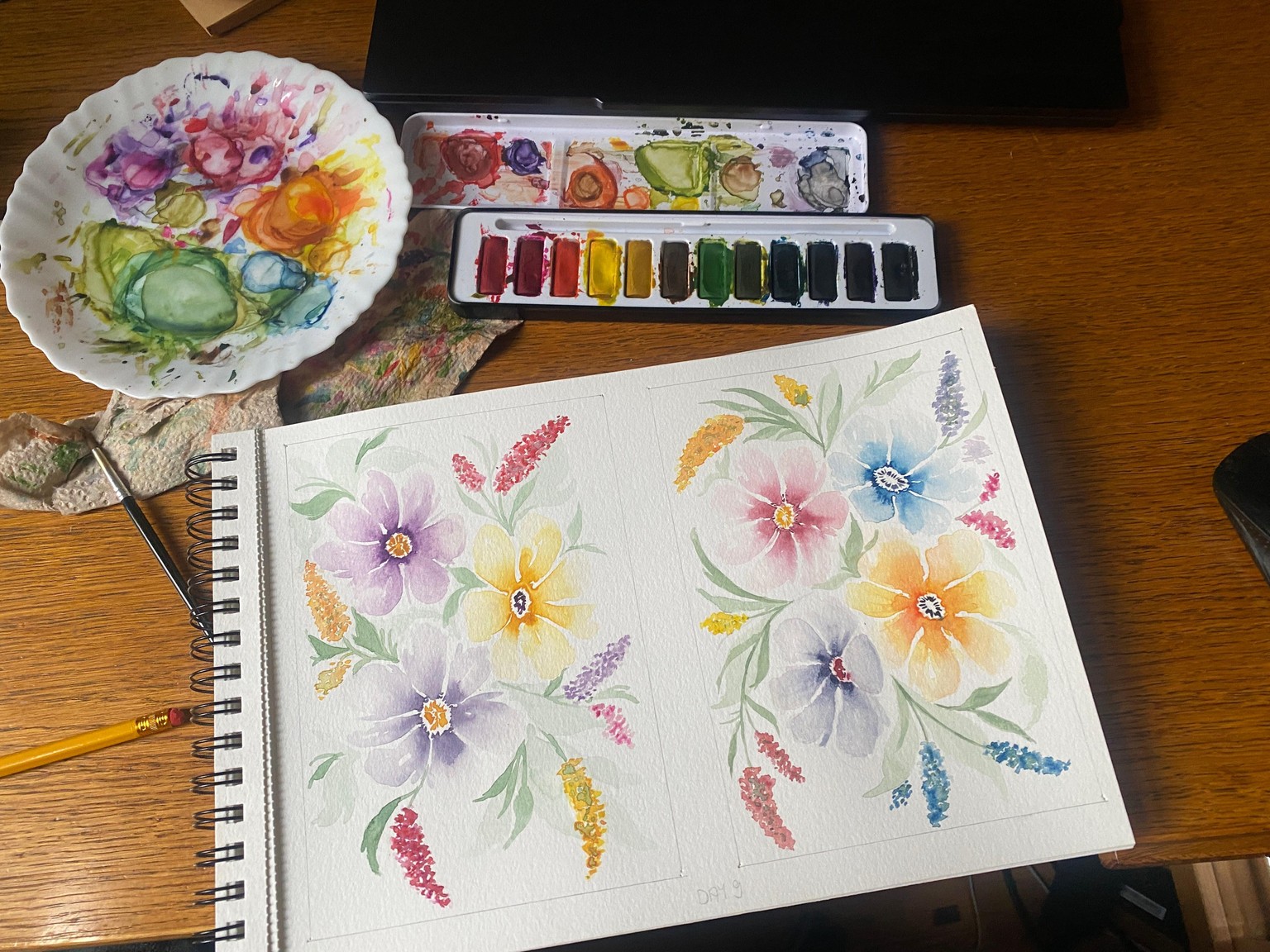 15 days of watercolor florals - image 10 - student project