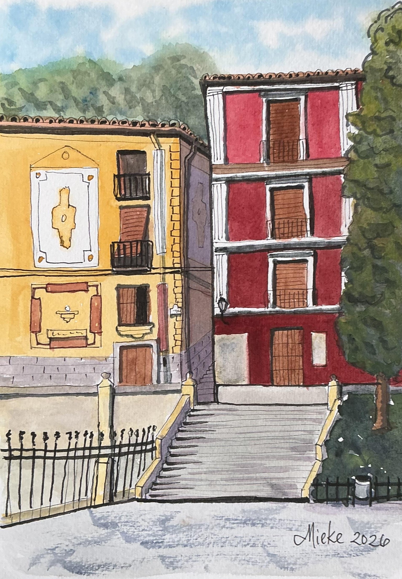 Watercolour and Ink Urban Sketching - image 1 - student project