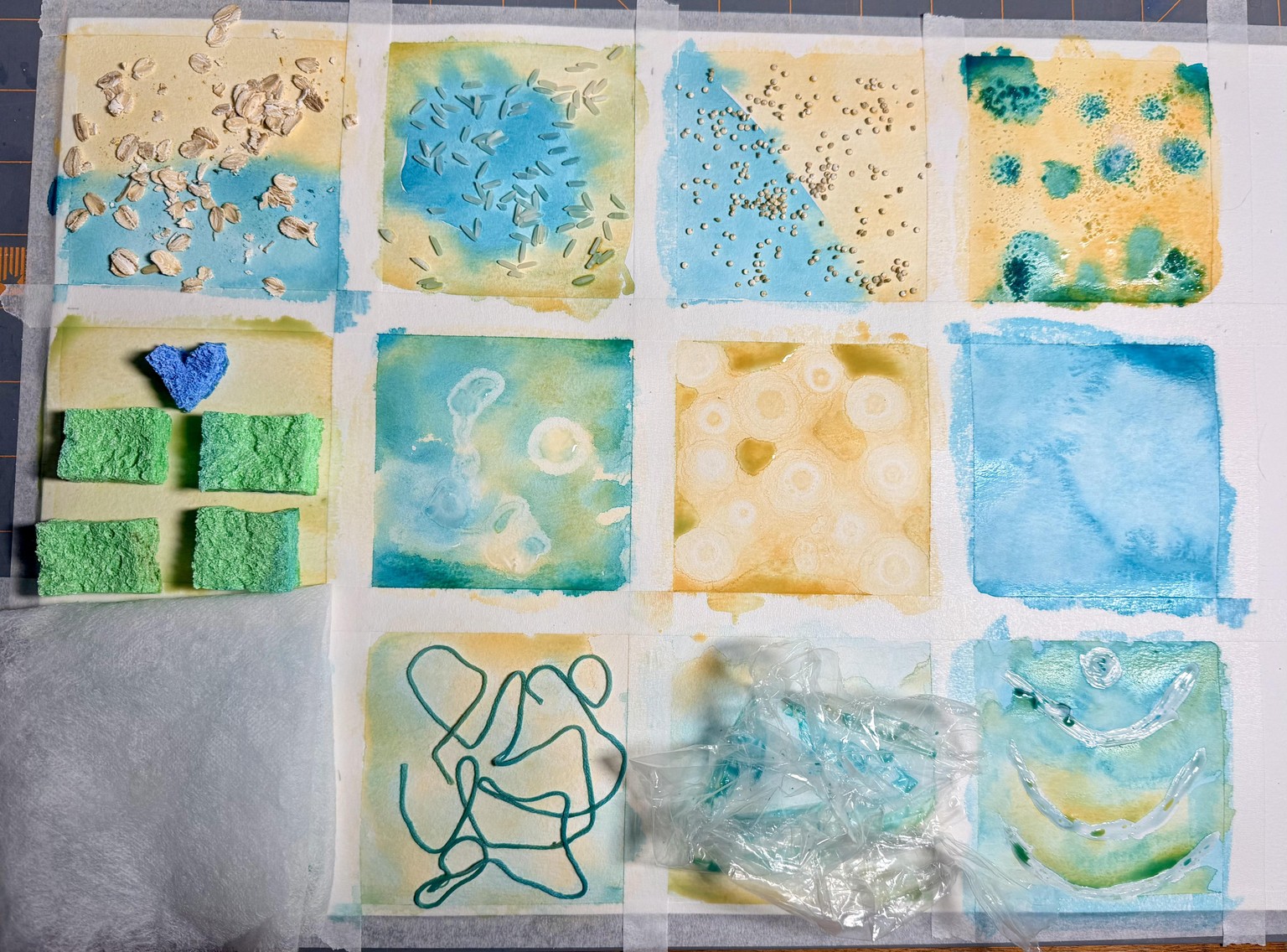 Textures & Patterns in Blue and Yellow - image 1 - student project