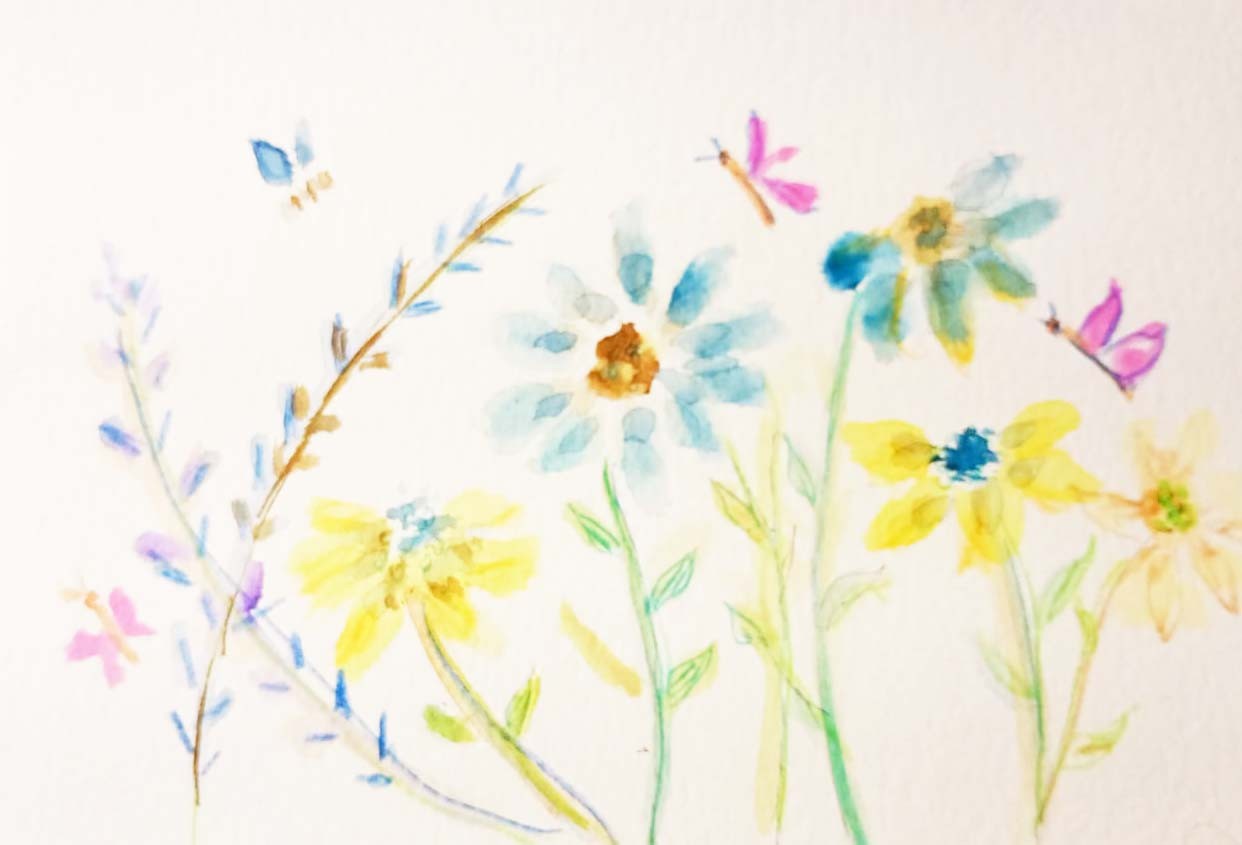 Fun watercolor roses - image 3 - student project